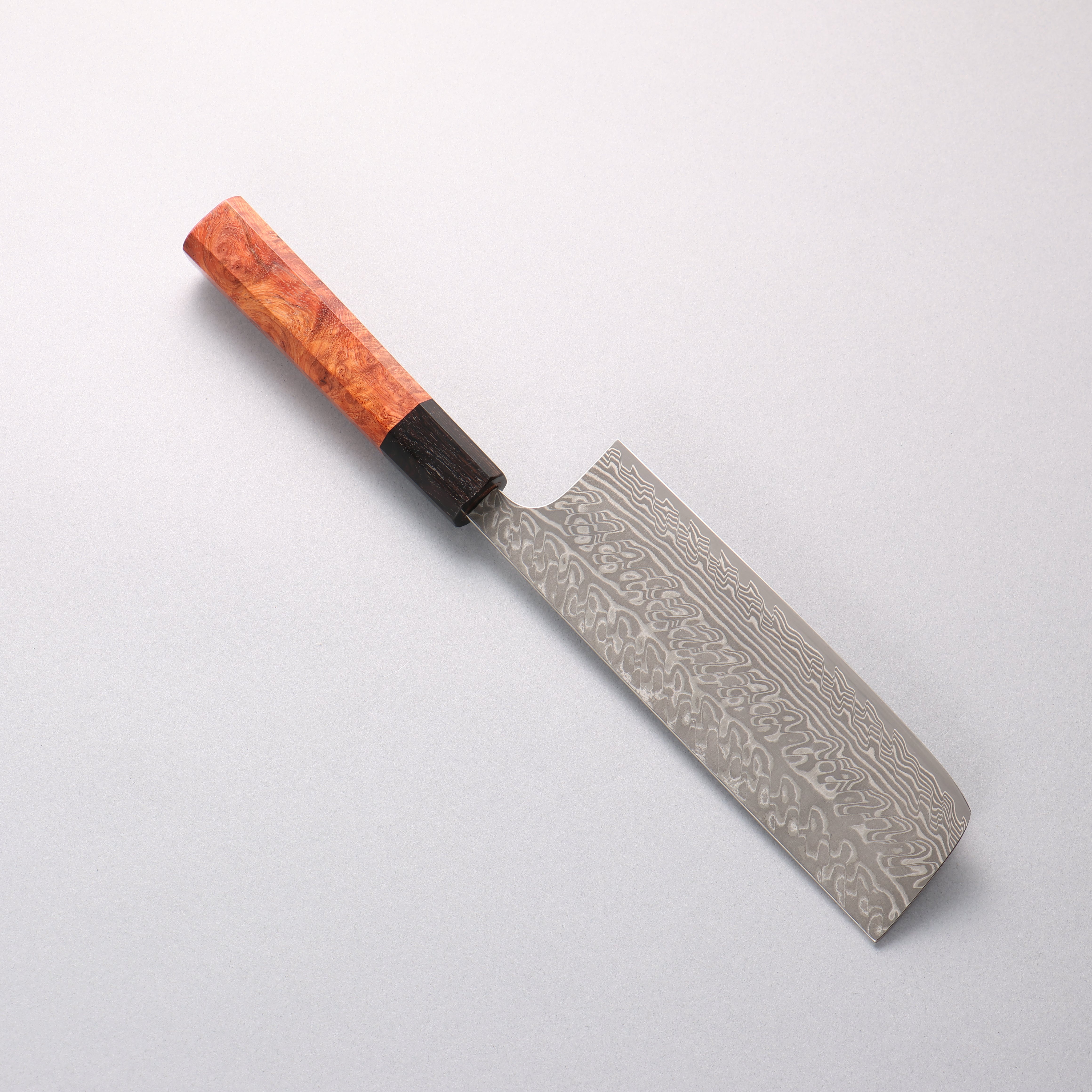 Yoshimi Kato SG2 Black Damascus Nakiri 165mm Chinese Quince (Ferrule: Ebony) Handle