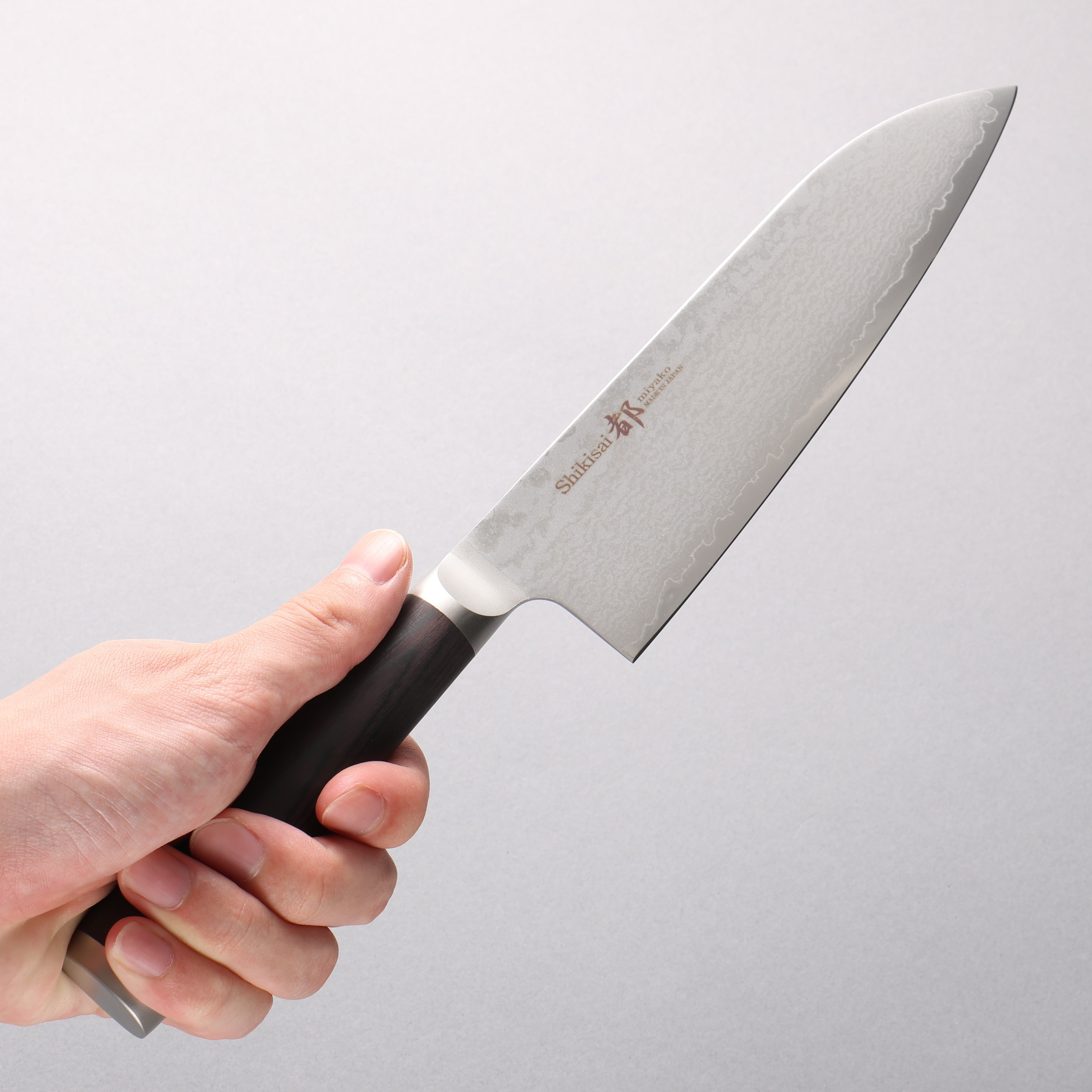 Miyako AUS8 33 Layer Damascus Santoku 180mm - Seisuke Knife