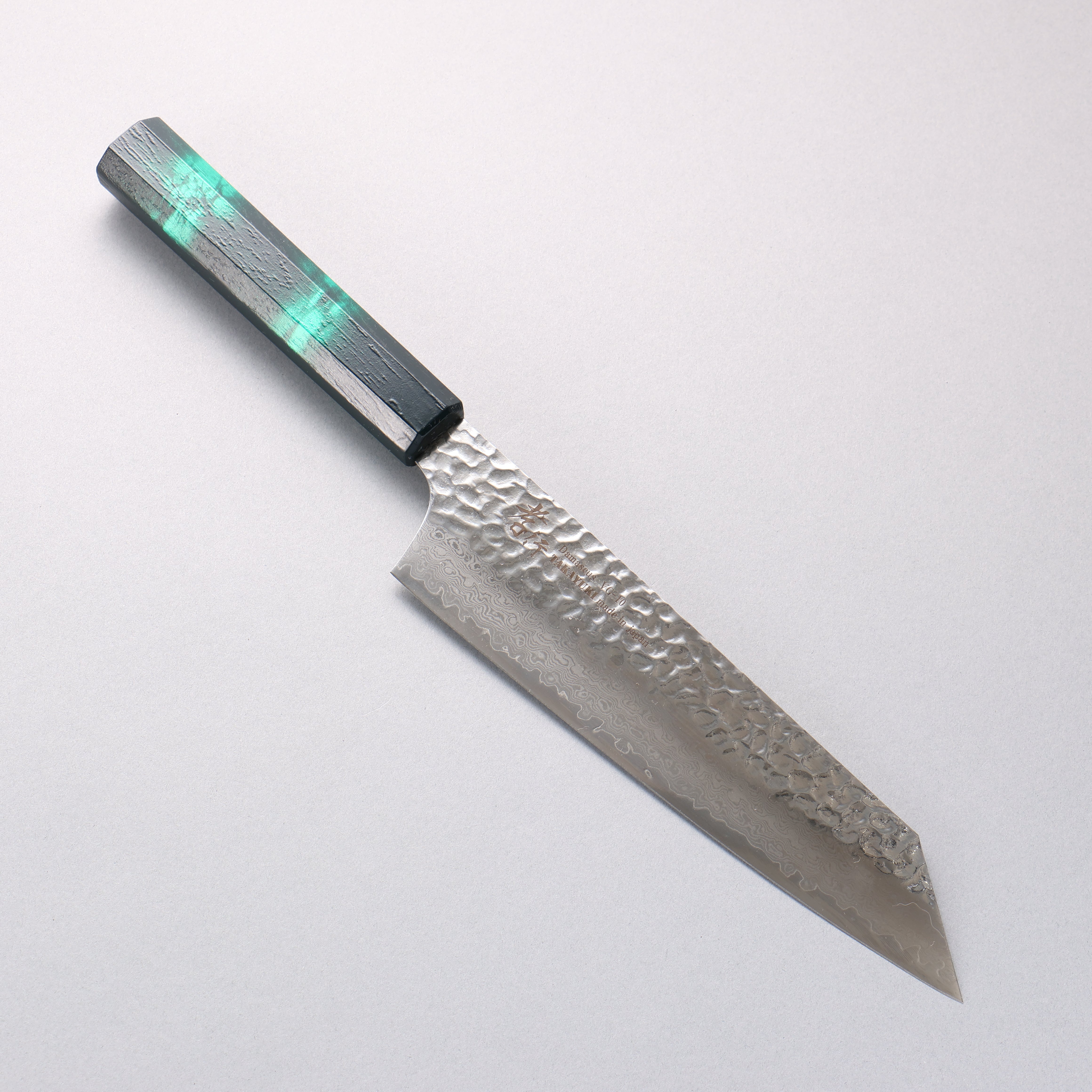 Sakai Takayuki Nanairo VG10 33 Layer Kengata Gyuto 190mm Green Tortoiseshell ABS Resin Handle - Seisuke Knife