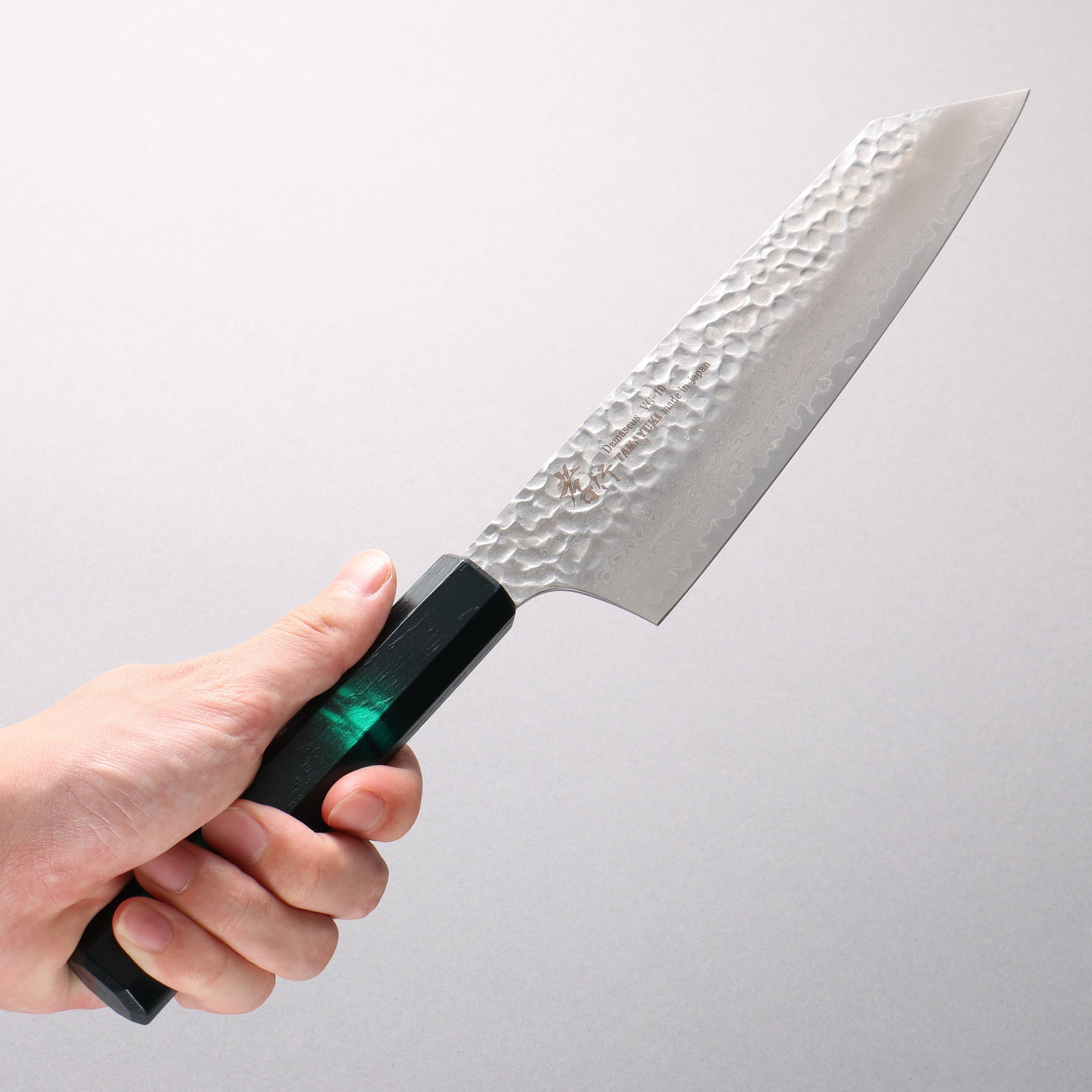 Sakai Takayuki Nanairo VG10 33 Layer Kengata Gyuto 190mm Green Tortoiseshell ABS Resin Handle - Seisuke Knife