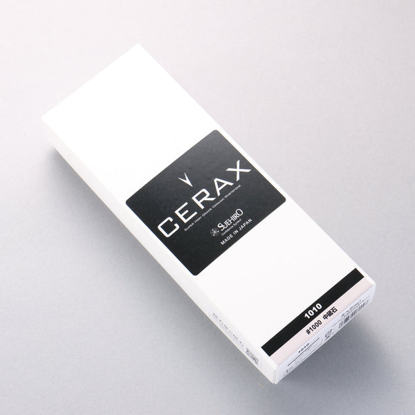 Suehiro CERAX 1010 Ceramic Medium Sharpening Stone with Rubber Base -