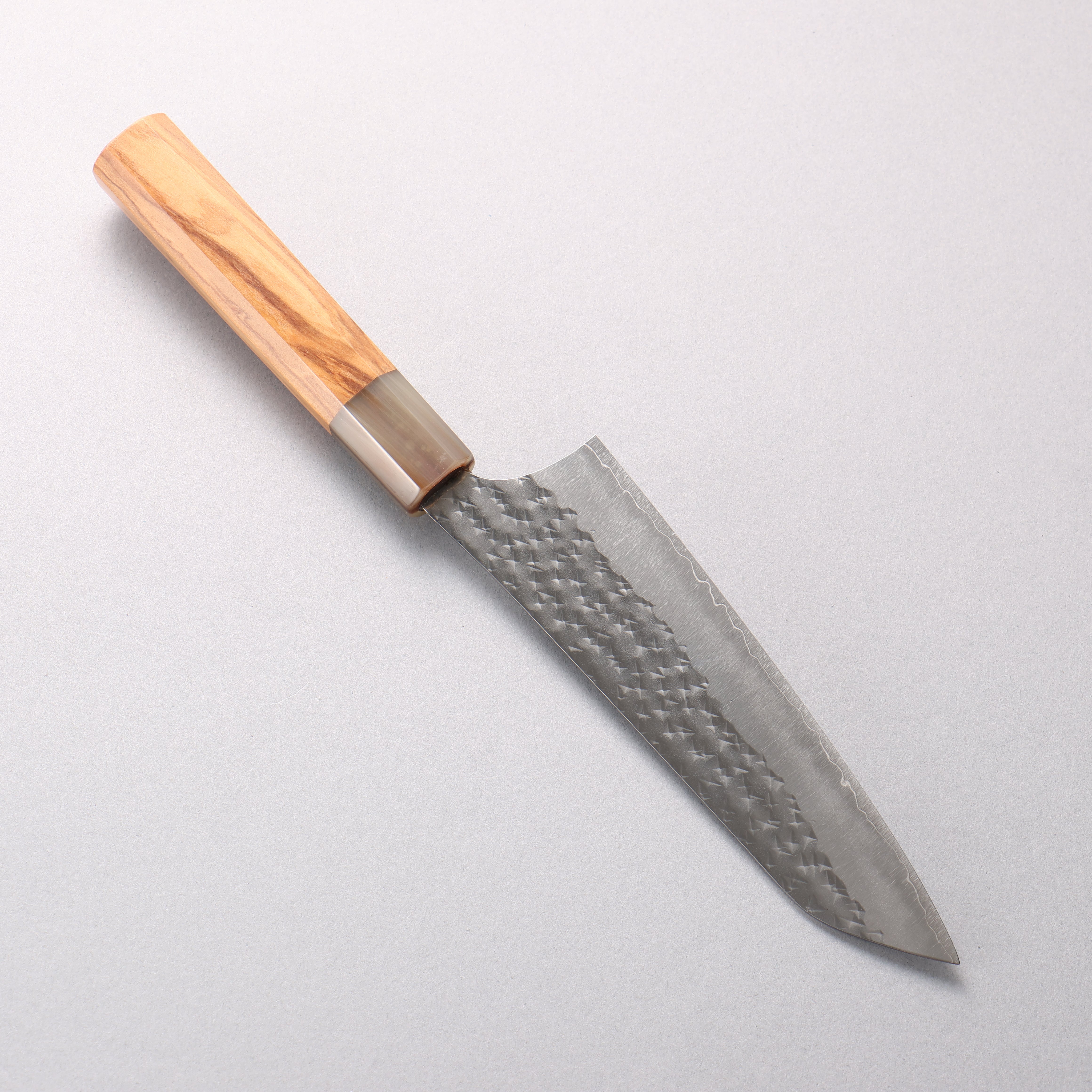Yu Kurosaki Senko Ei SG2 Hammered Small Bunka 150mm Olive tree (ferrule: Water Buffalo Horn) Handle