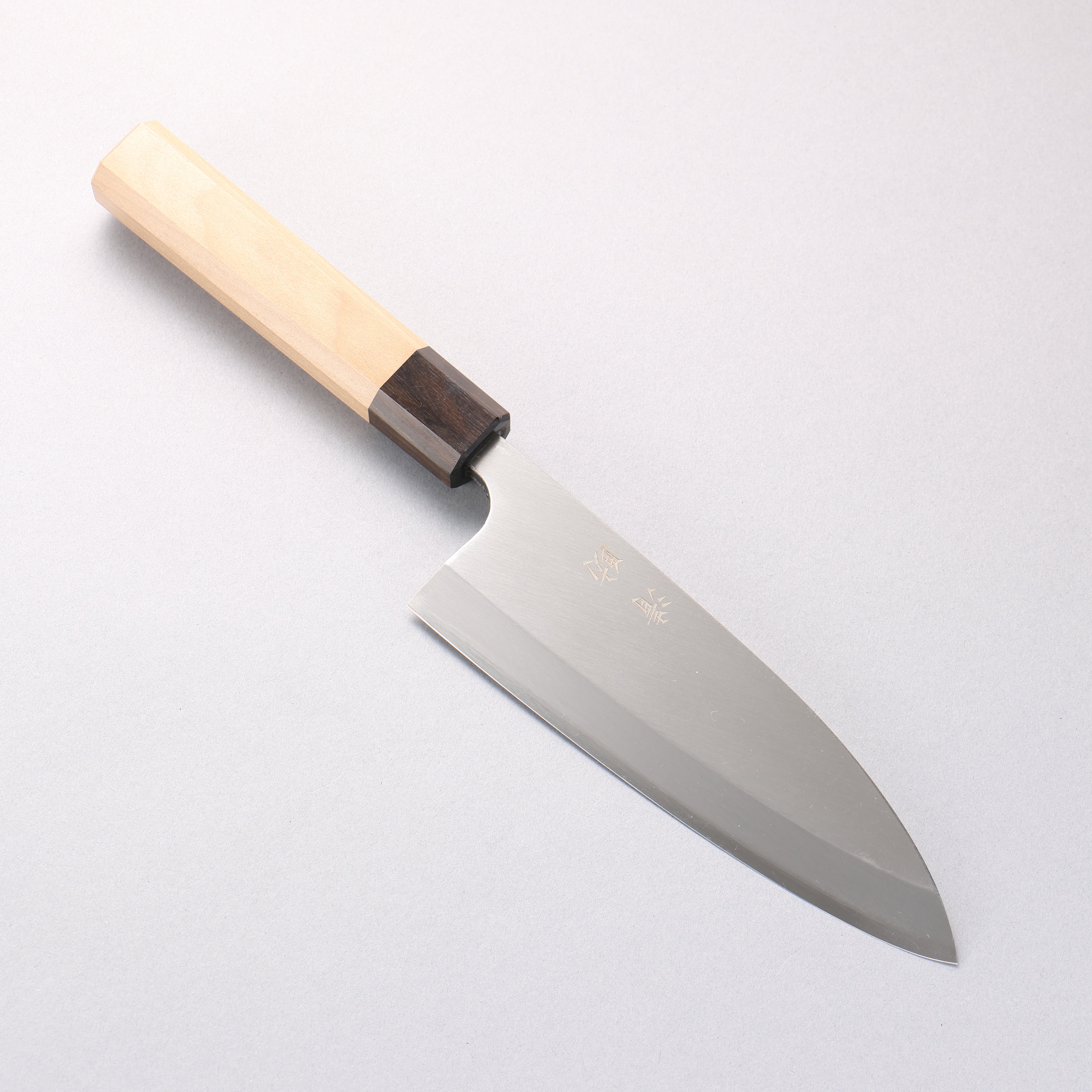 Seisuke AUS8 Deba 165mm Magnolia (Ferrule: Striped Ebony) Handle Sushi School Model - Seisuke Knife