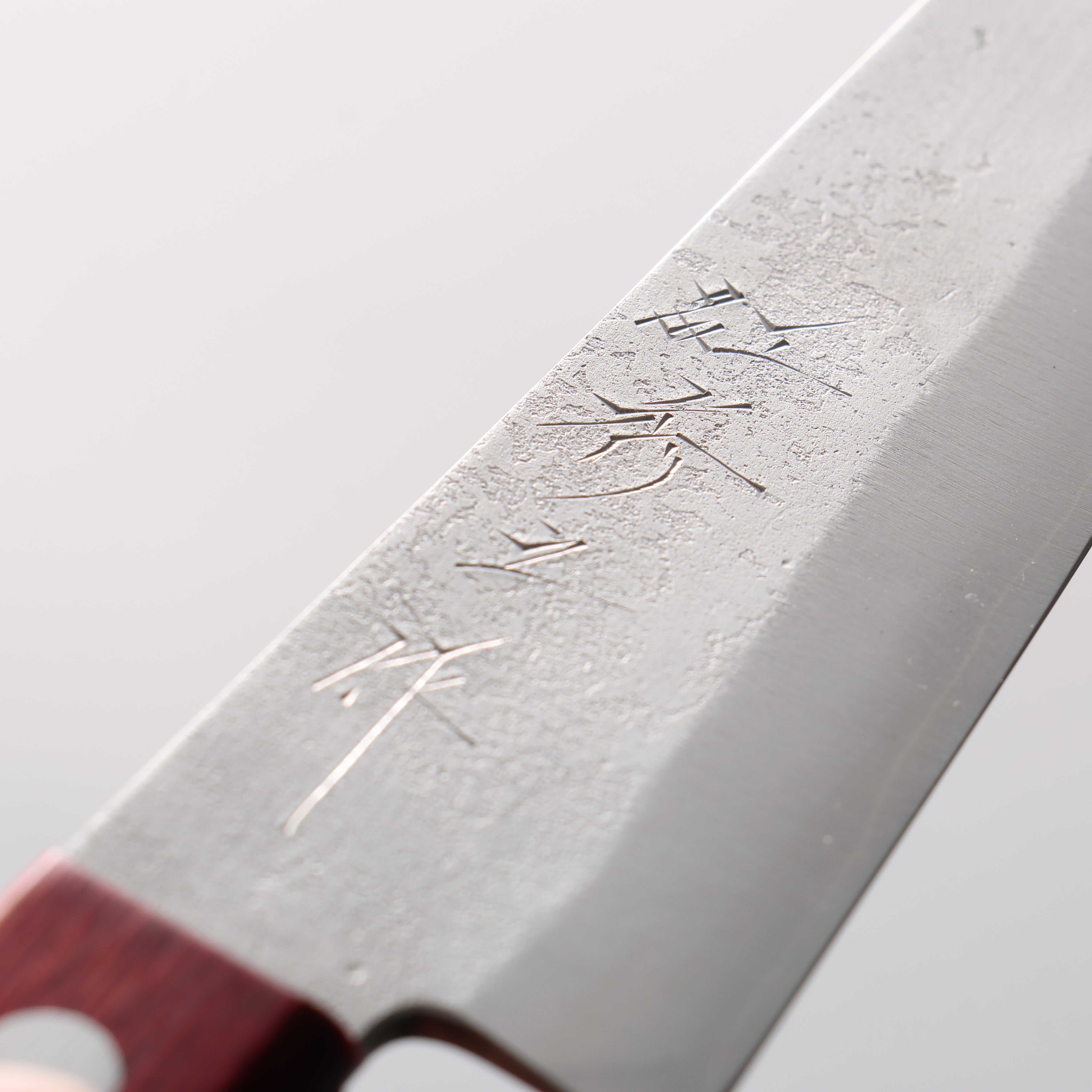 Shigeki Tanaka Silver Steel No.3 Nashiji Petty-Utility 150mm Red Pakka wood Handle