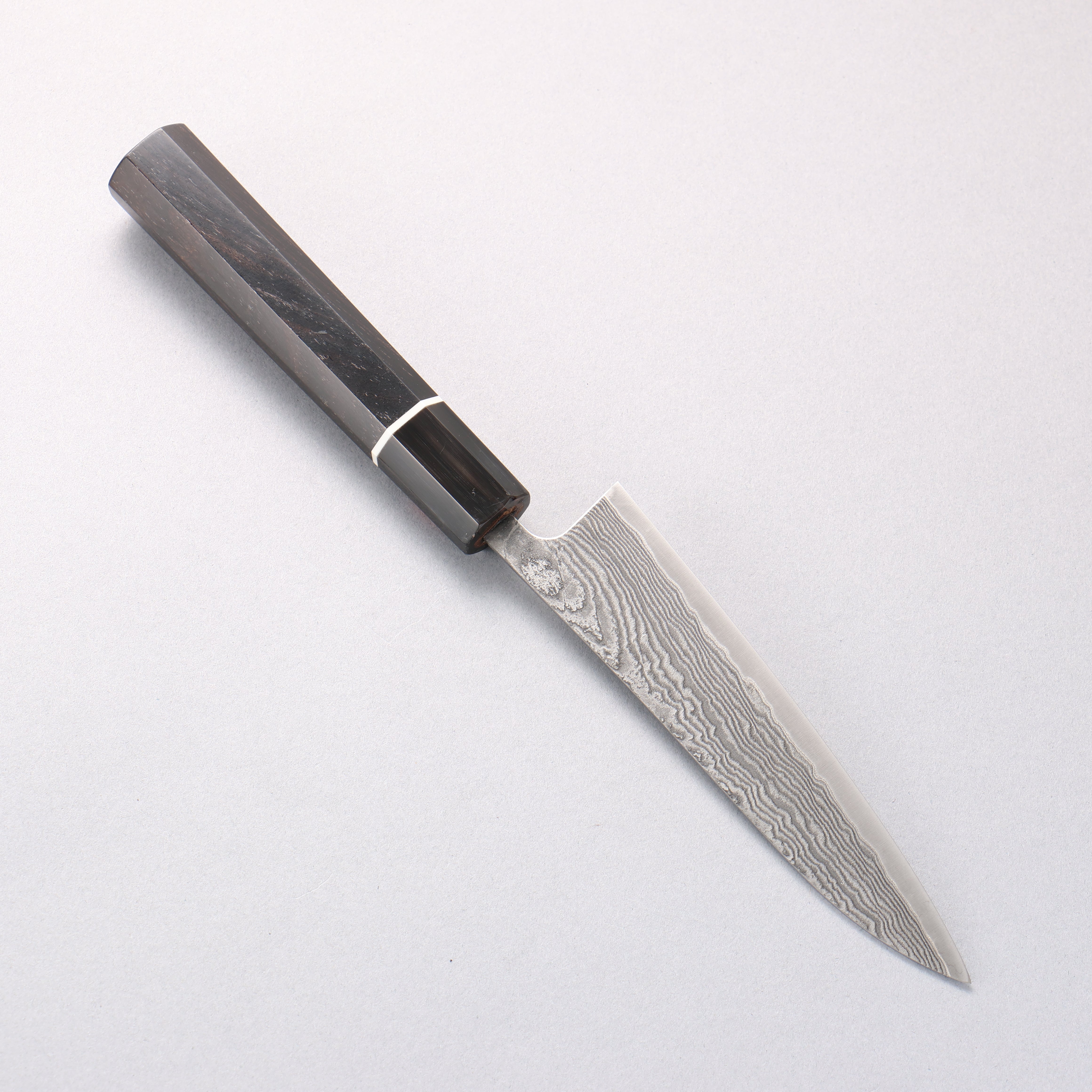 Shigeki Tanaka Habakiri SG2 Damascus Petty-Utility 135mm Ebony Wood Handle - Seisuke Knife