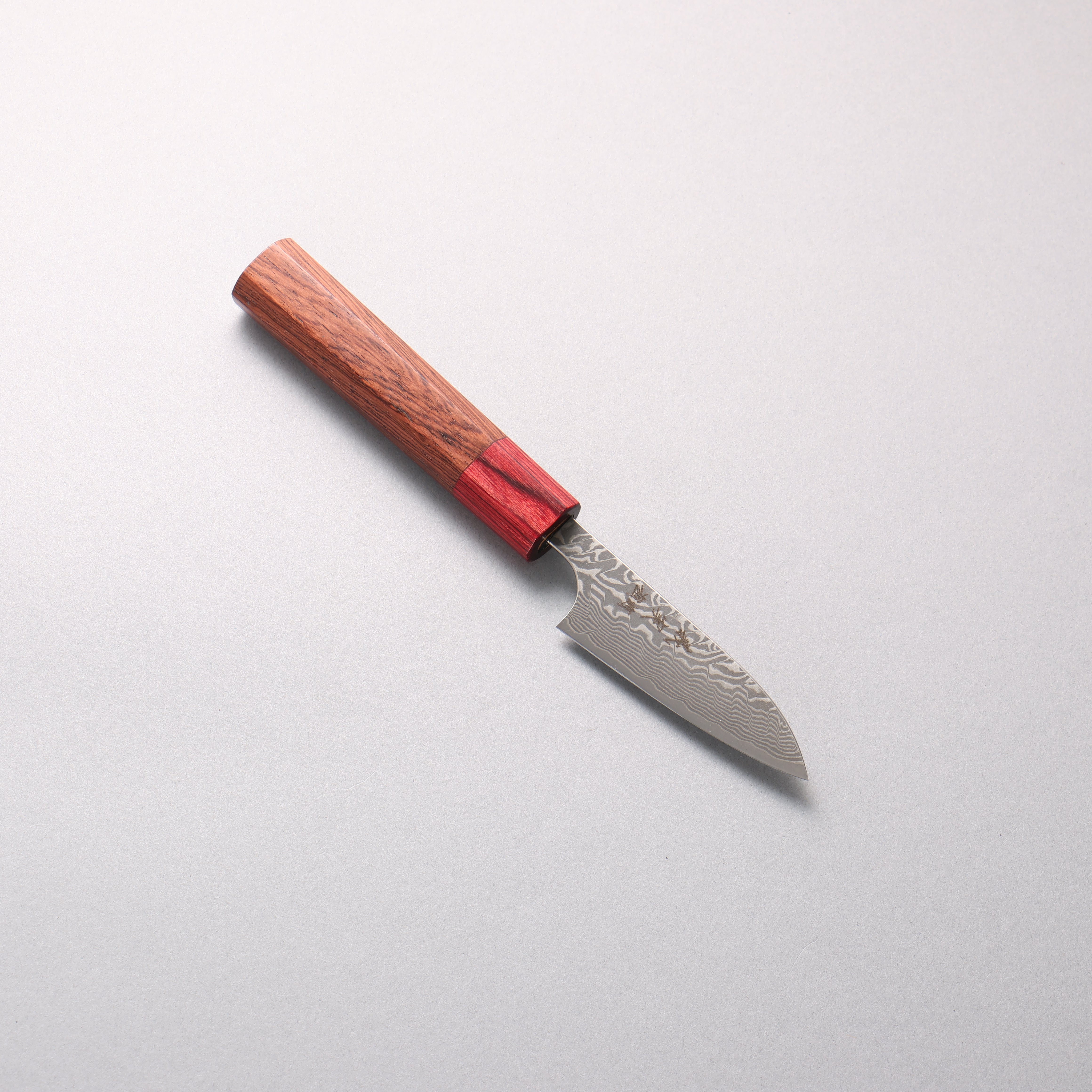 Yoshimi Kato SG2 Black Damascus Petty-Utility 80mm Honduras (ferrule: Red Pakka wood) Handle