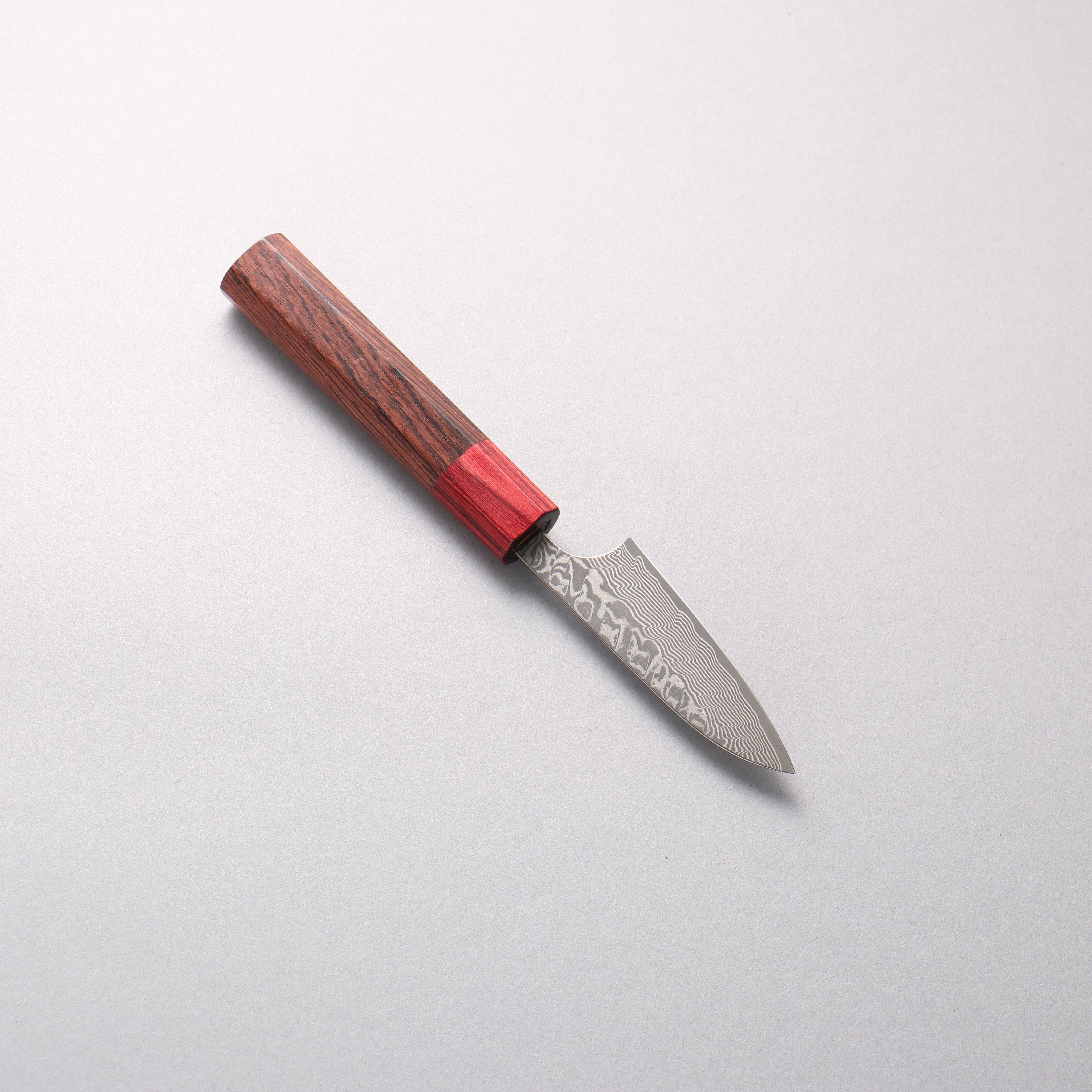 Yoshimi Kato SG2 Black Damascus Petty-Utility 80mm Honduras (ferrule: Red Pakka wood) Handle