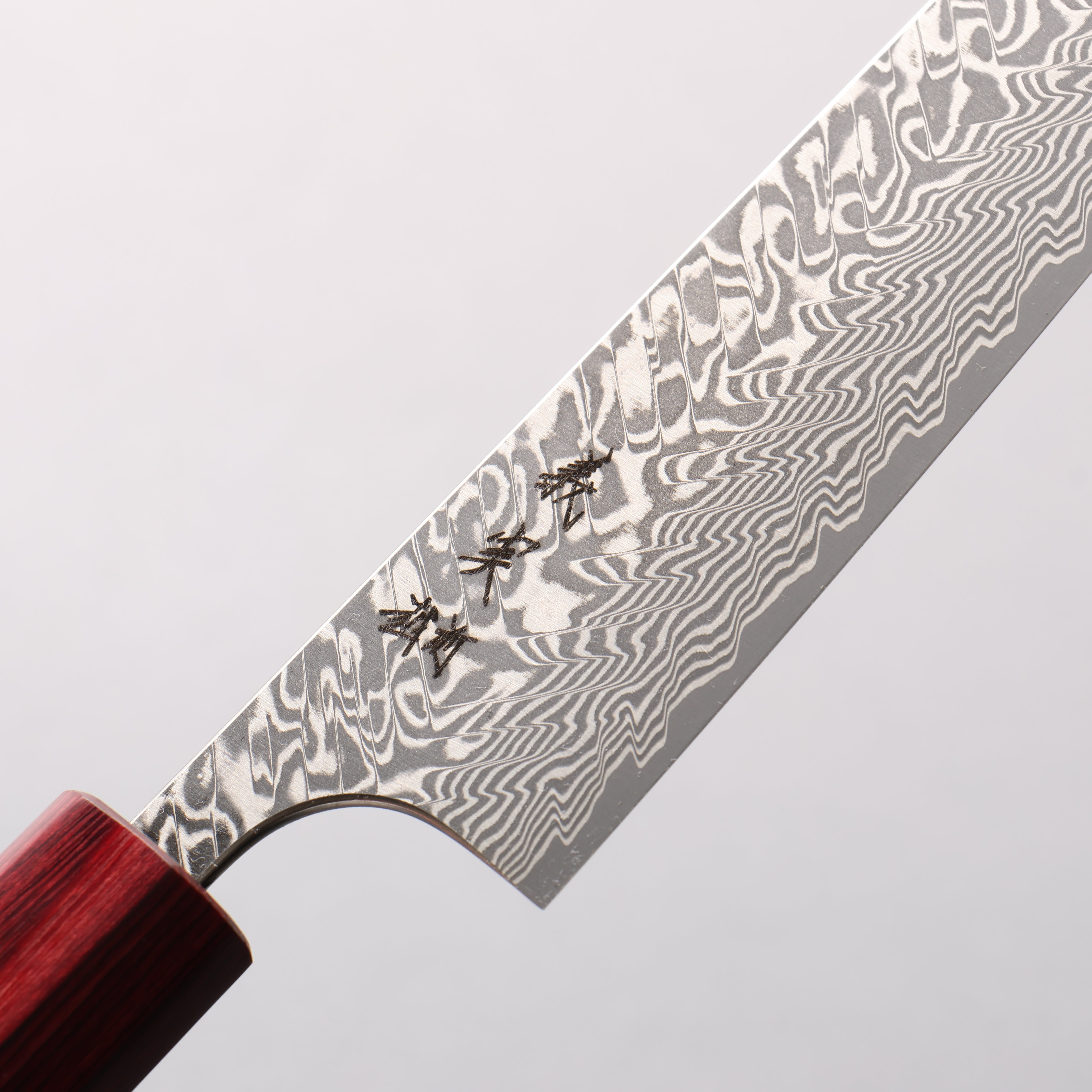 Yoshimi Kato SG2 Black Damascus Small Bunka 130mm Honduras (ferrule: Red Pakka wood) Handle