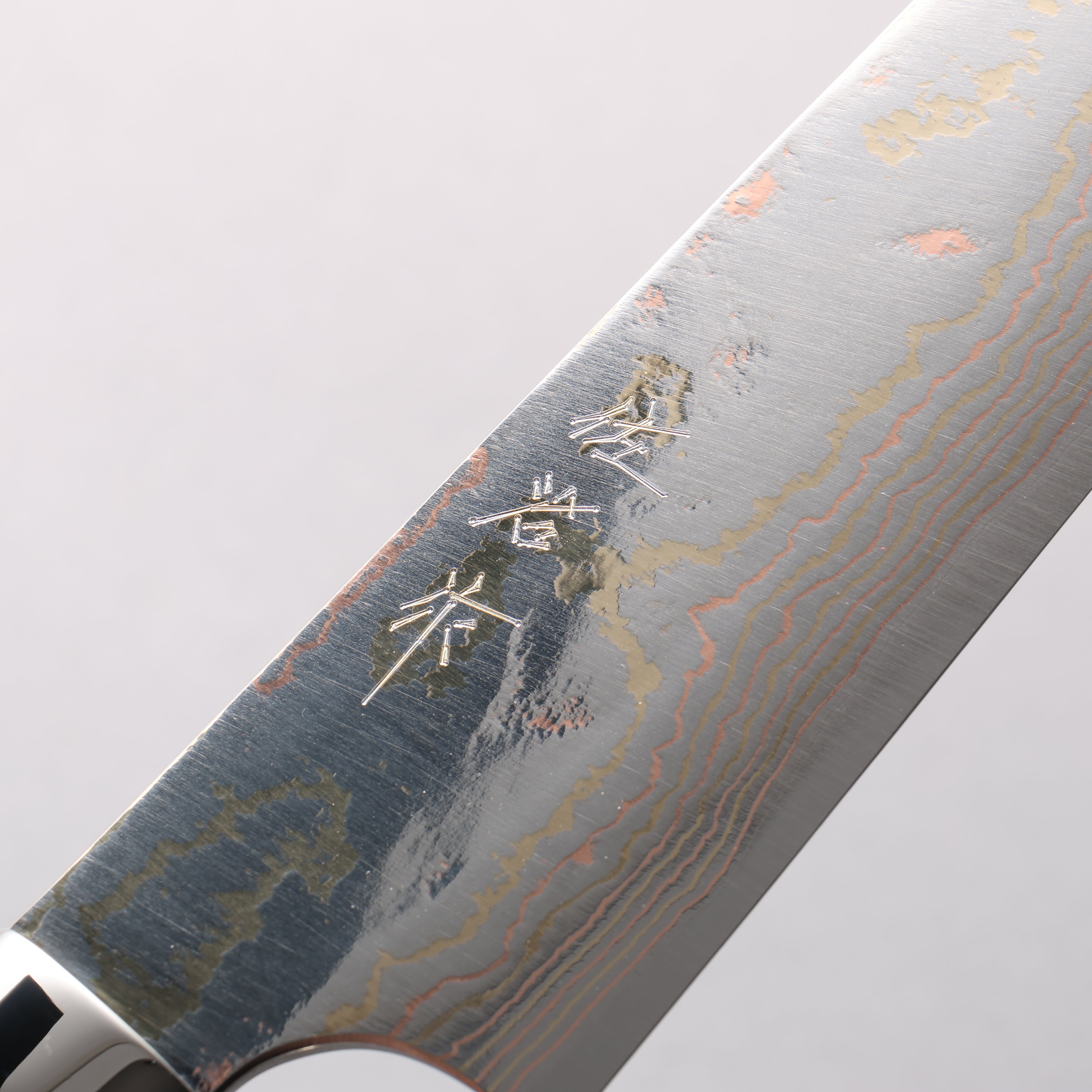 Takeshi Saji Blue Steel No.2 Colored Damascus Bunka 180mm Ironwood Handle - Seisuke Knife