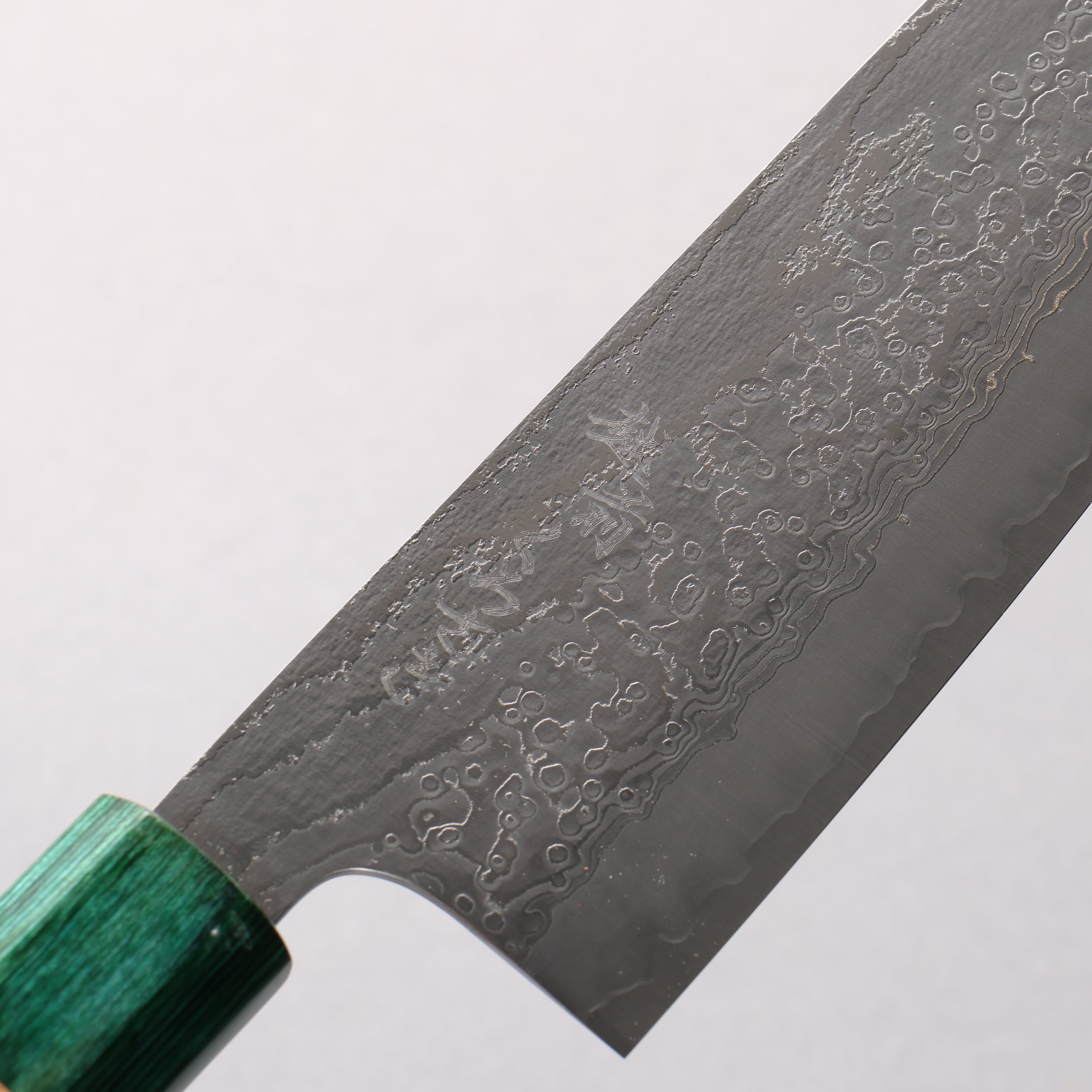 Makoto Kurosaki Tree Spirit VG10w Damascus Santoku 165mm Japanese Elm (Ferrule: Green Pakka Wood) Handle