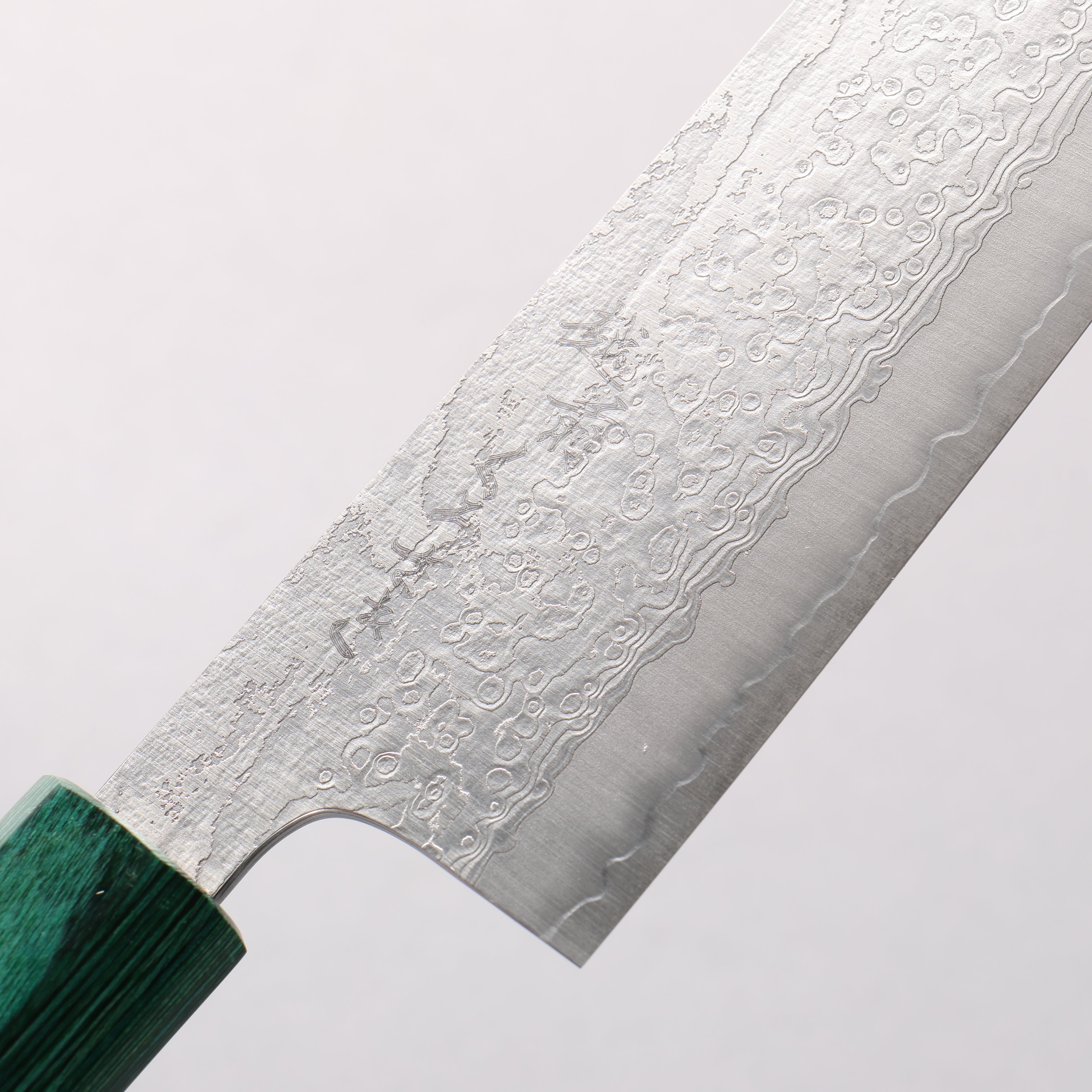 Makoto Kurosaki VG10w Damascus Gyuto 210mm Japanese Elm (Ferrule: Green Pakka Wood) Handle
