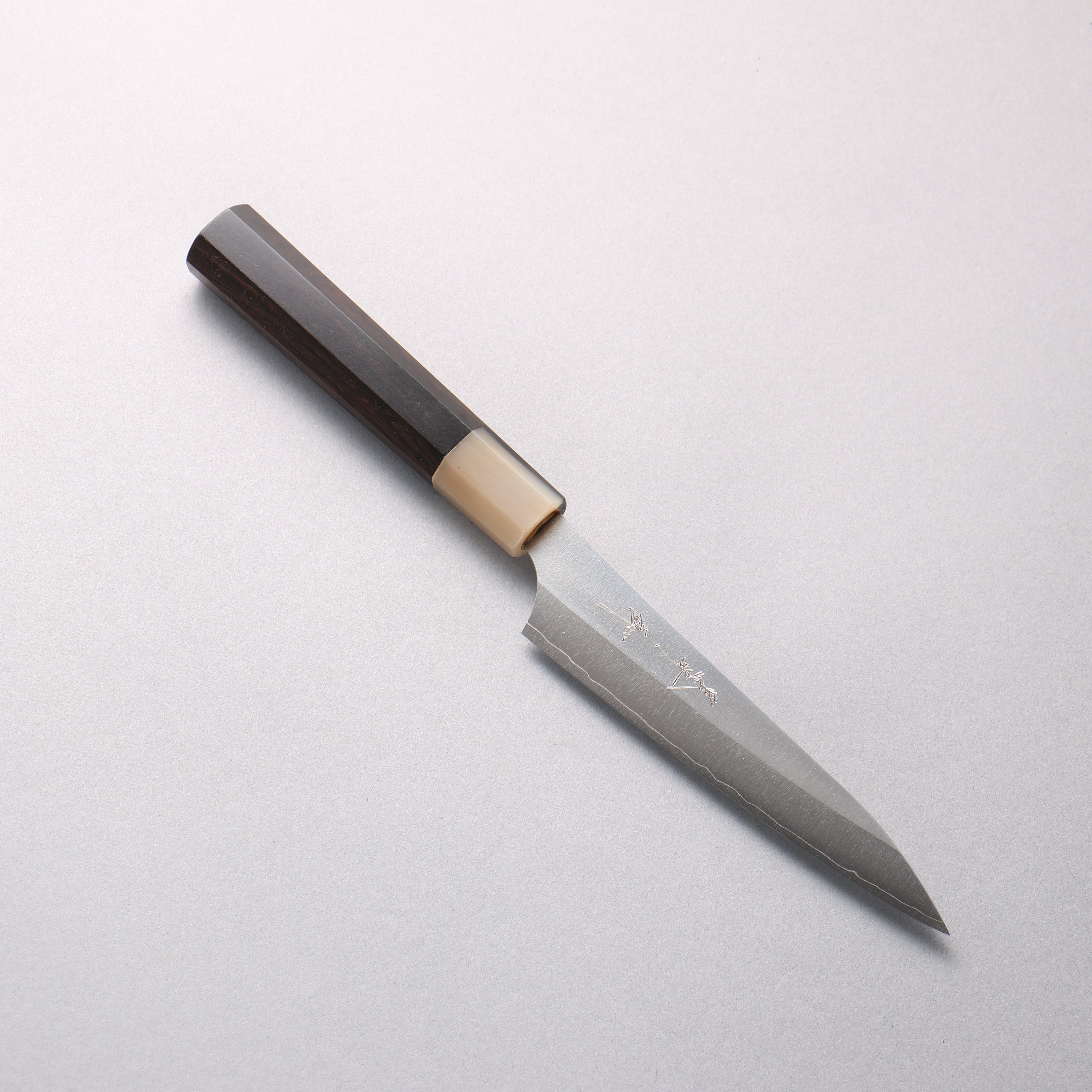 Yu Kurosaki New Gekko VG-XEOS Petty-Utility 130mm Ebony Wood & Buffalo Horn Handle - Seisuke Knife