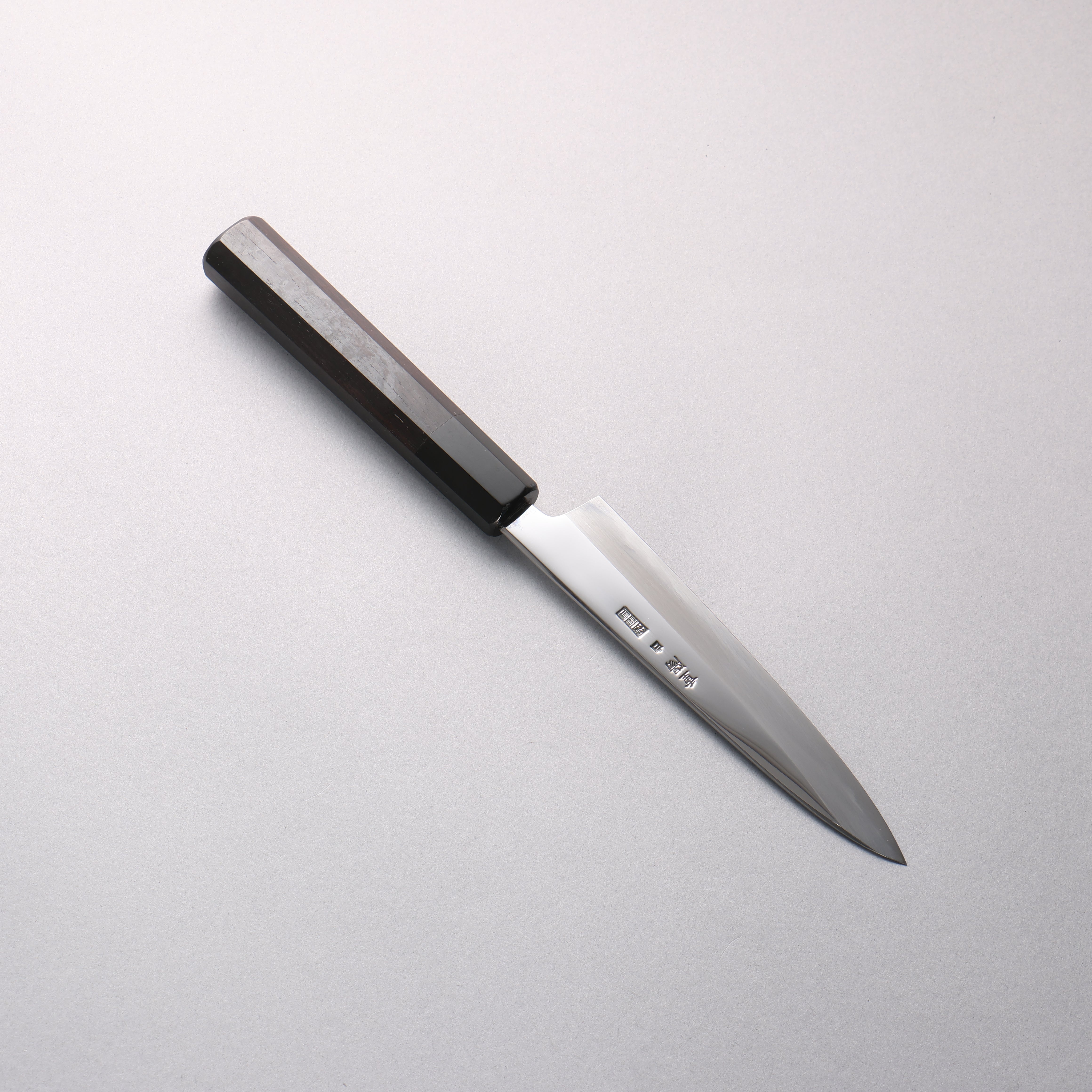 Choyo White Steel Migaki Petty-Utility 150mm Ebony Wood & Black Water Buffalo Horn Handle - Seisuke Knife