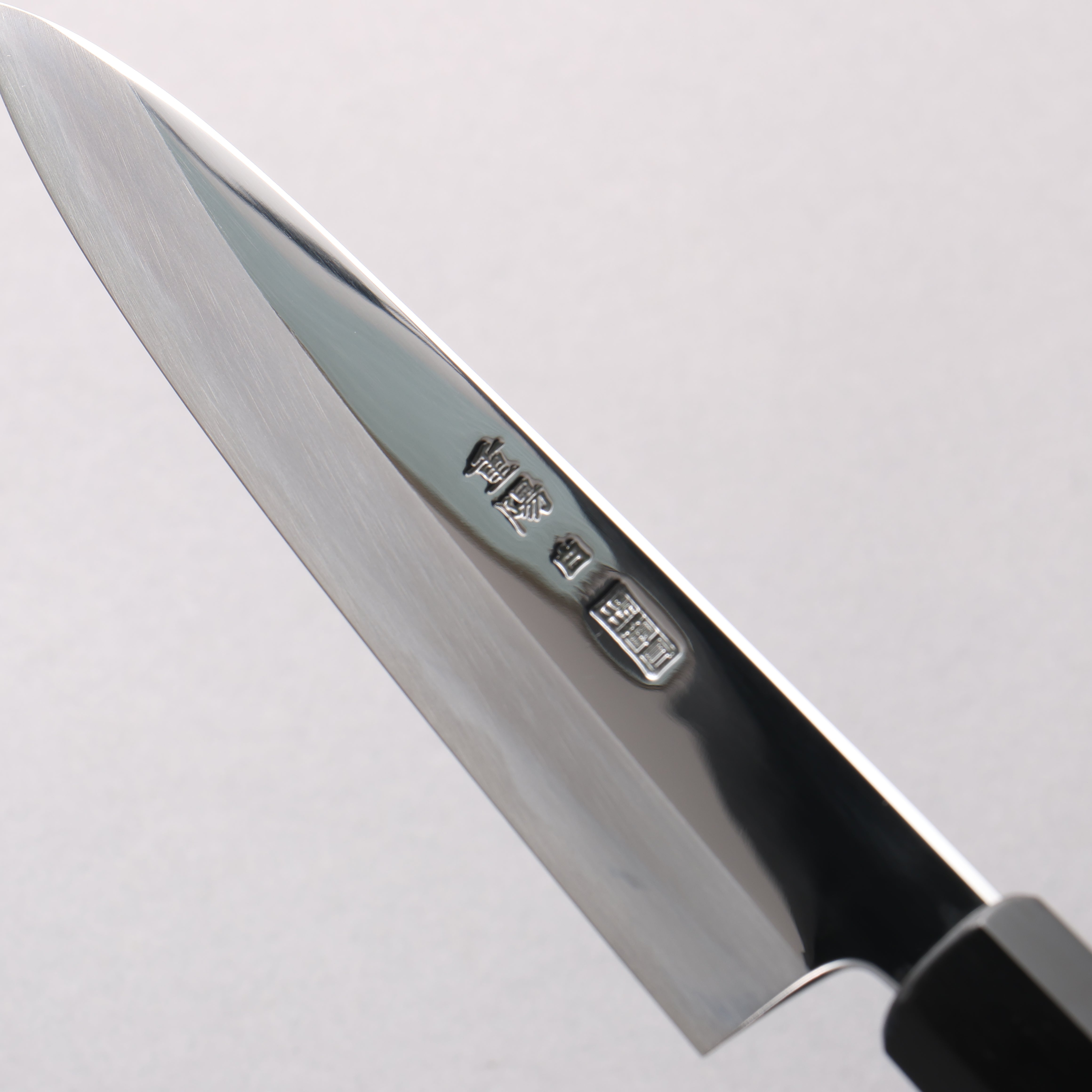Choyo White Steel Migaki Petty-Utility 150mm Ebony Wood & Black Water Buffalo Horn Handle - Seisuke Knife