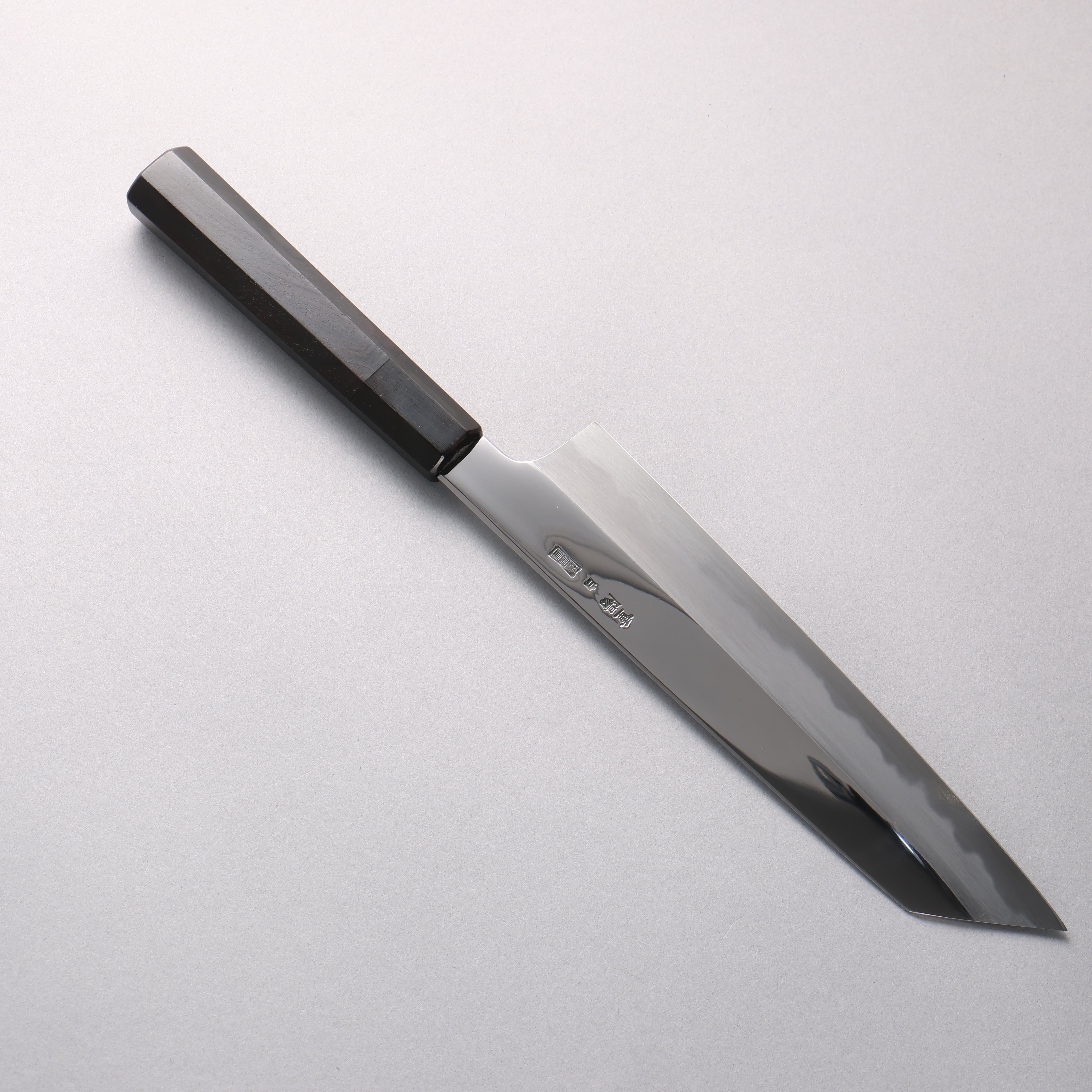 Choyo White Steel Migaki Kiritsuke Gyuto 210mm Ebony Wood & Black Water Buffalo Horn Handle - Seisuke Knife