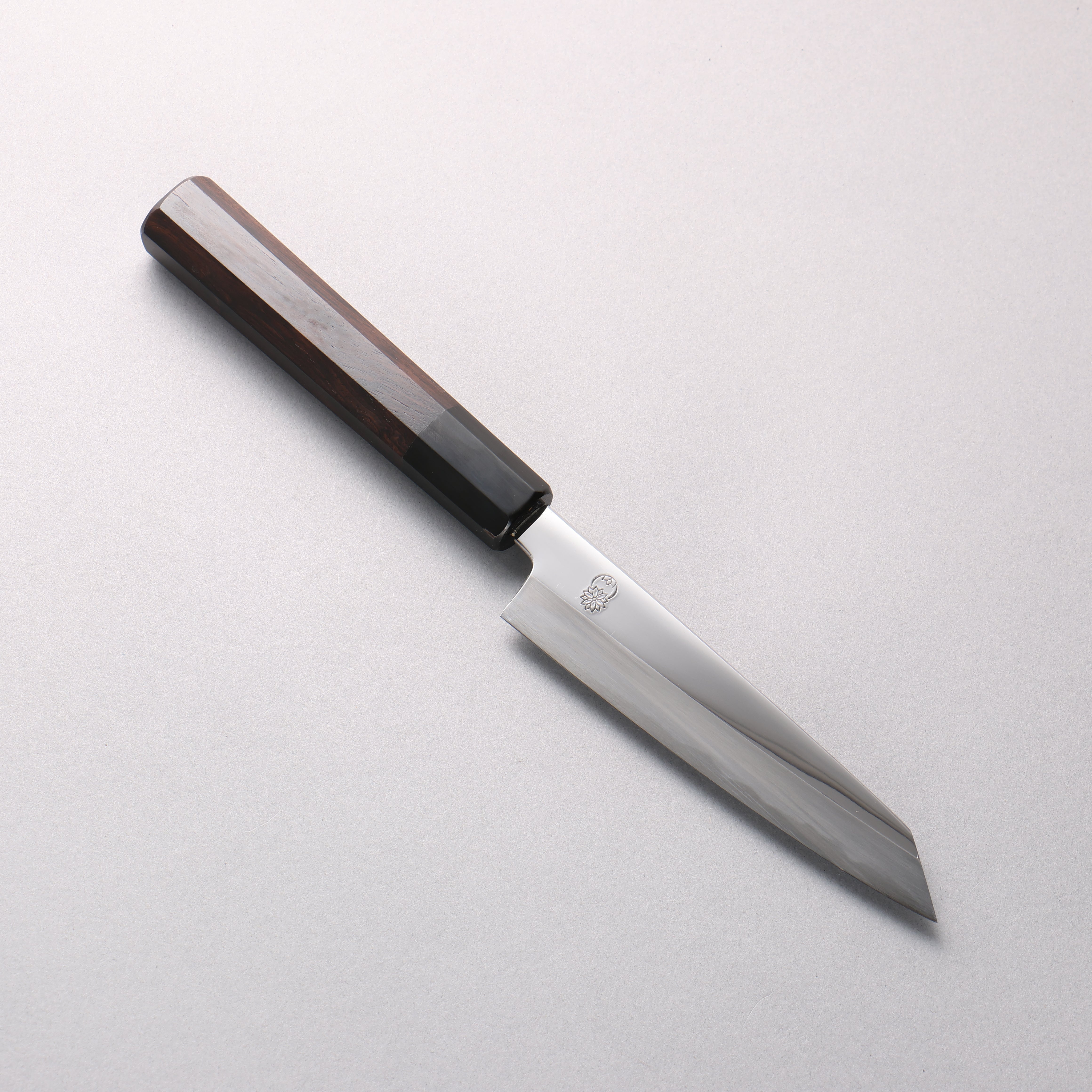 Choyo Blue Steel No.1 Mirrored Finish Kiritsuke Petty-Utility 135mm Ebony Wood (ferrule: Black Water Buffalo Horn) Handle - Seisuke Knife