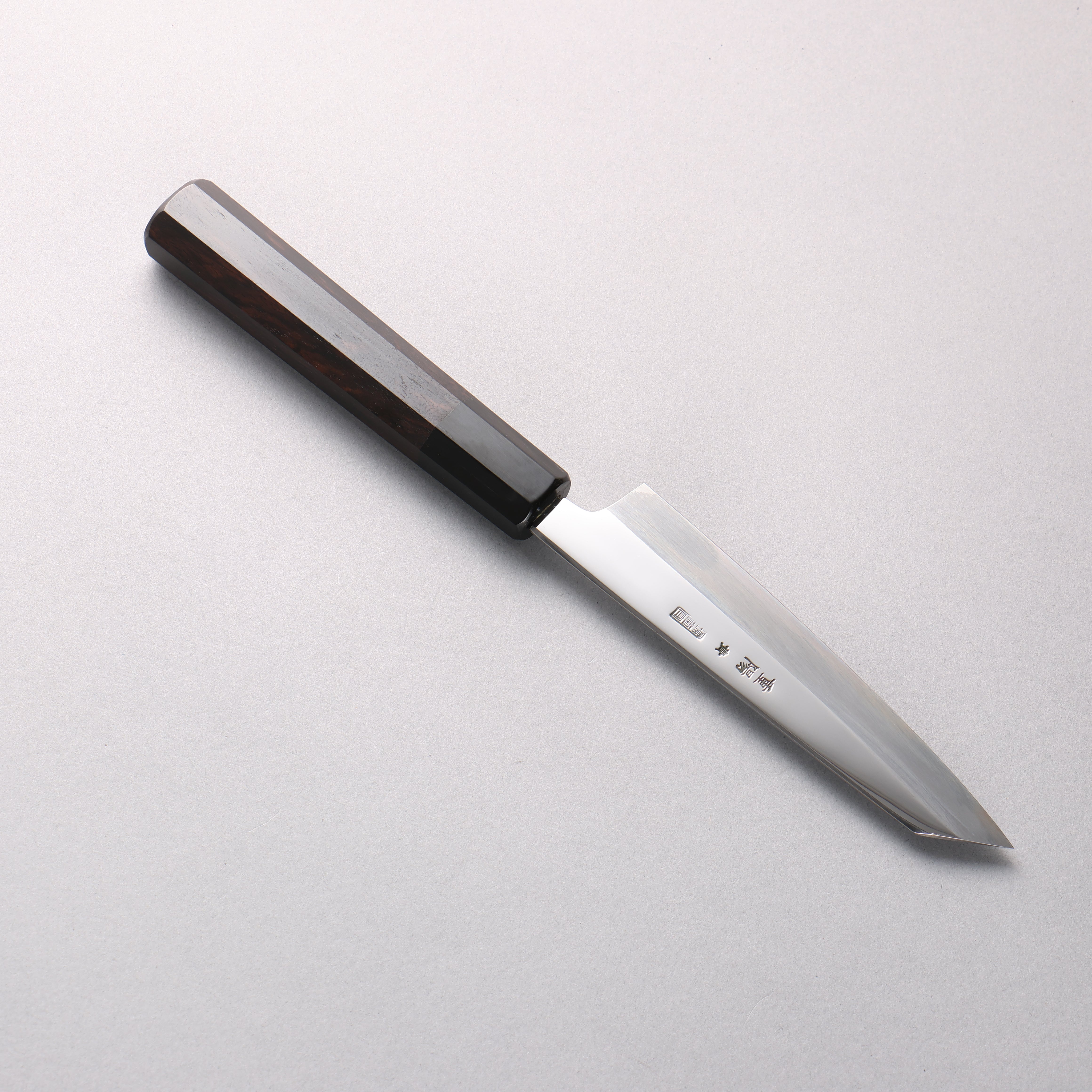 Choyo Blue Steel No.1 Migaki Kiritsuke Petty-Utility 135mm Ebony Wood & Black Water Buffalo Horn Handle - Seisuke Knife