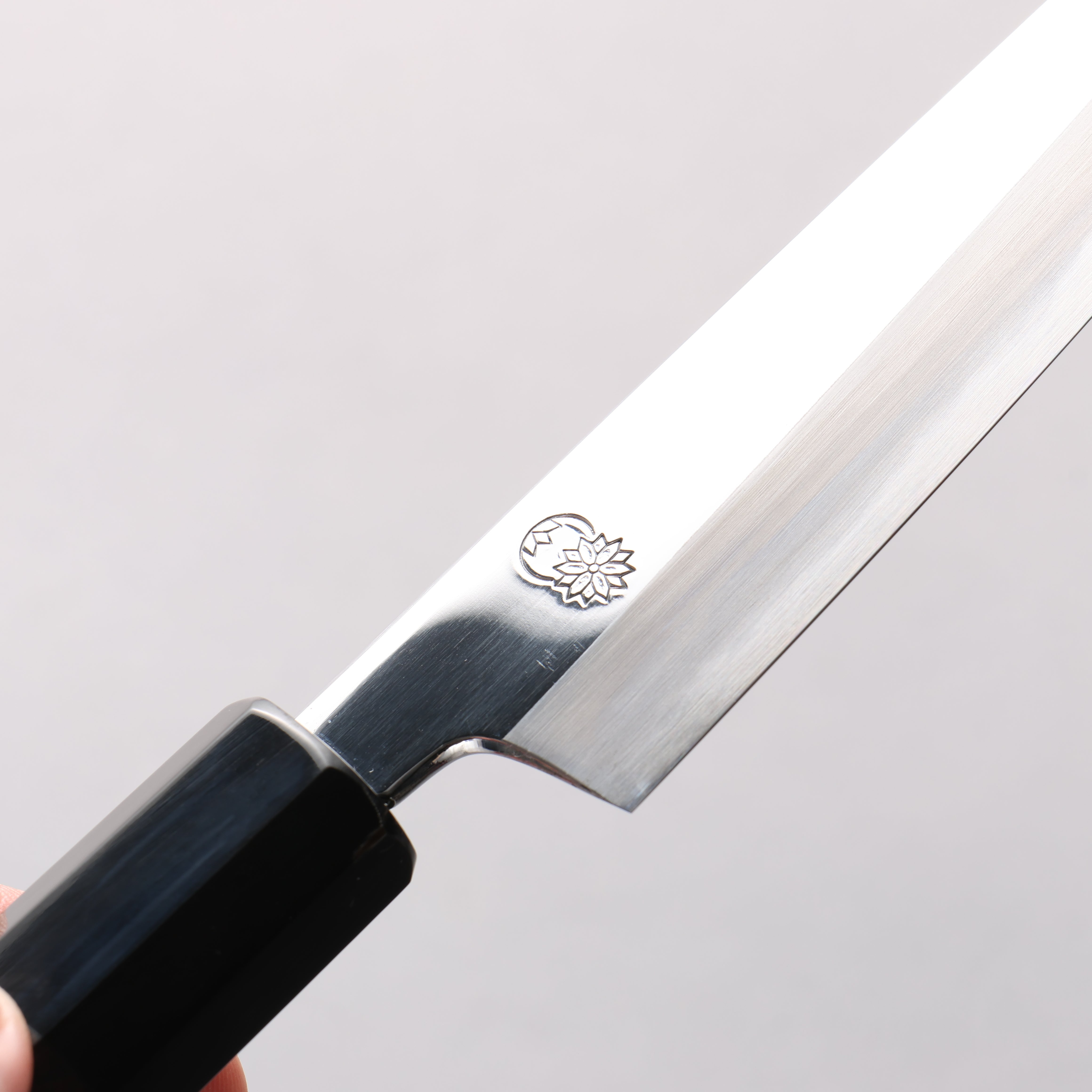 Choyo Blue Steel No.1 Migaki Kiritsuke Petty-Utility 135mm Ebony Wood & Black Water Buffalo Horn Handle - Seisuke Knife