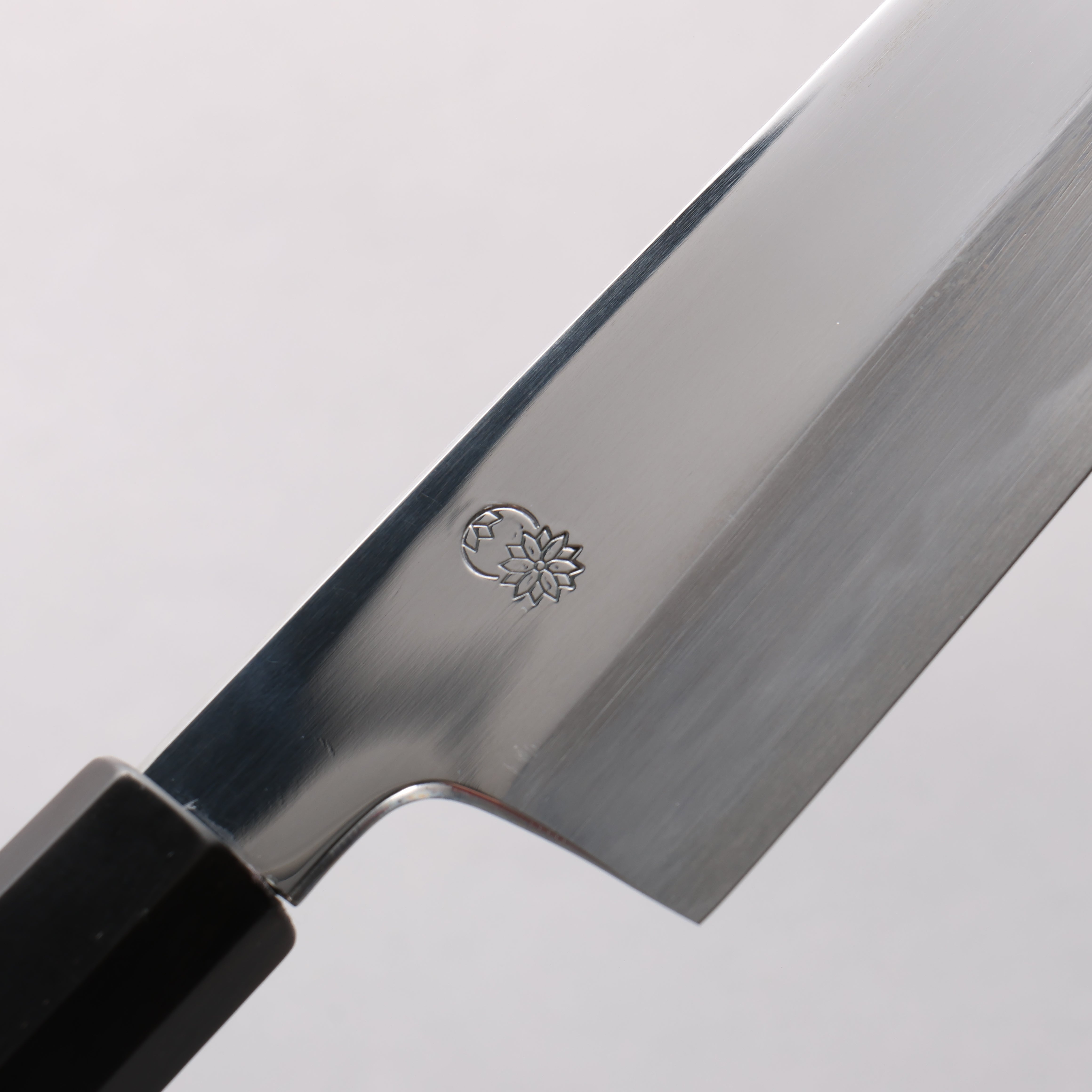 Choyo Blue Steel No.1 Migaki Gyuto 210mm Ebony Wood & Black Water Buffalo Horn Handle - Seisuke Knife
