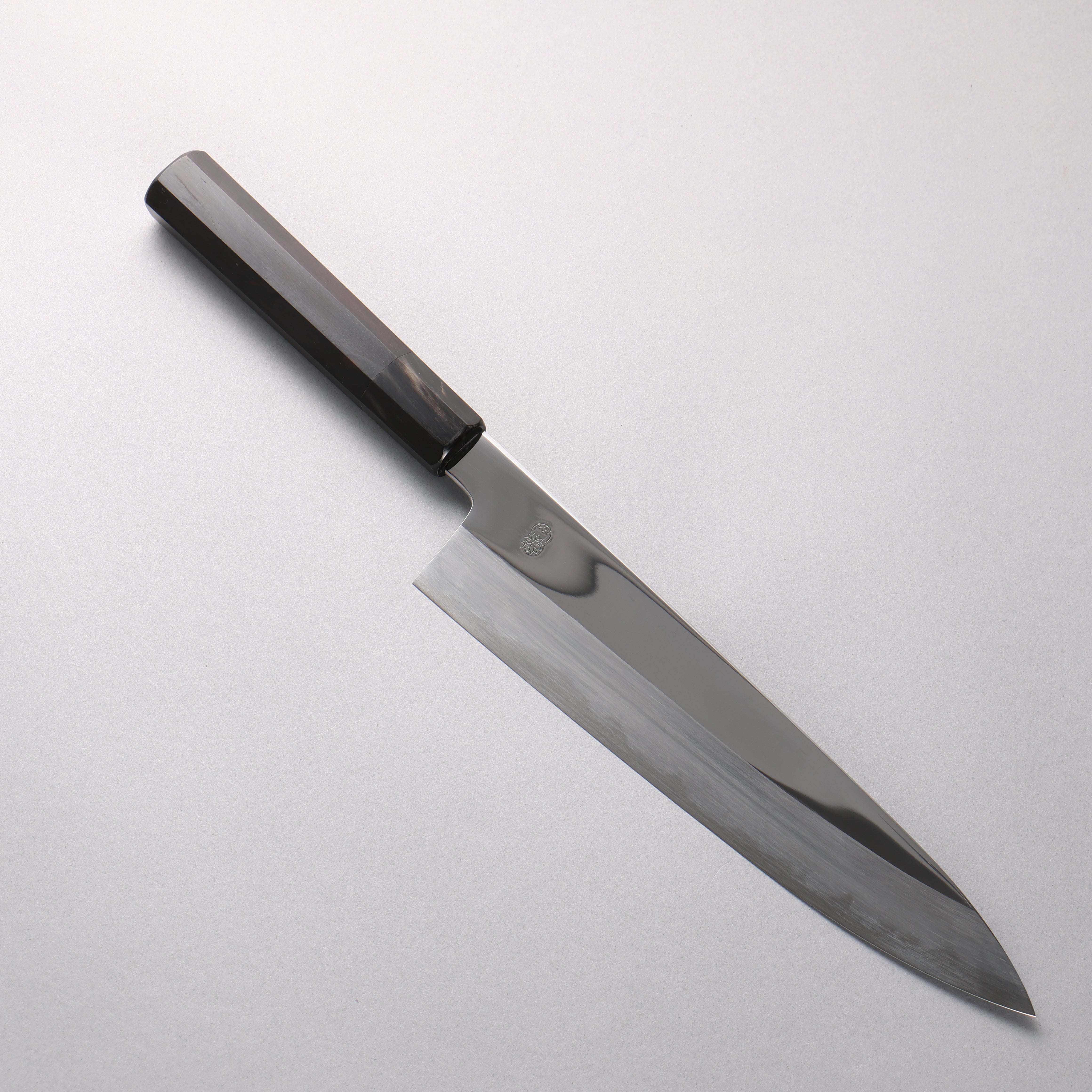 Choyo Blue Steel No.1 Mirrored Finish Gyuto 240mm Ebony Wood (ferrule: Black Water Buffalo Horn) Handle - Seisuke Knife