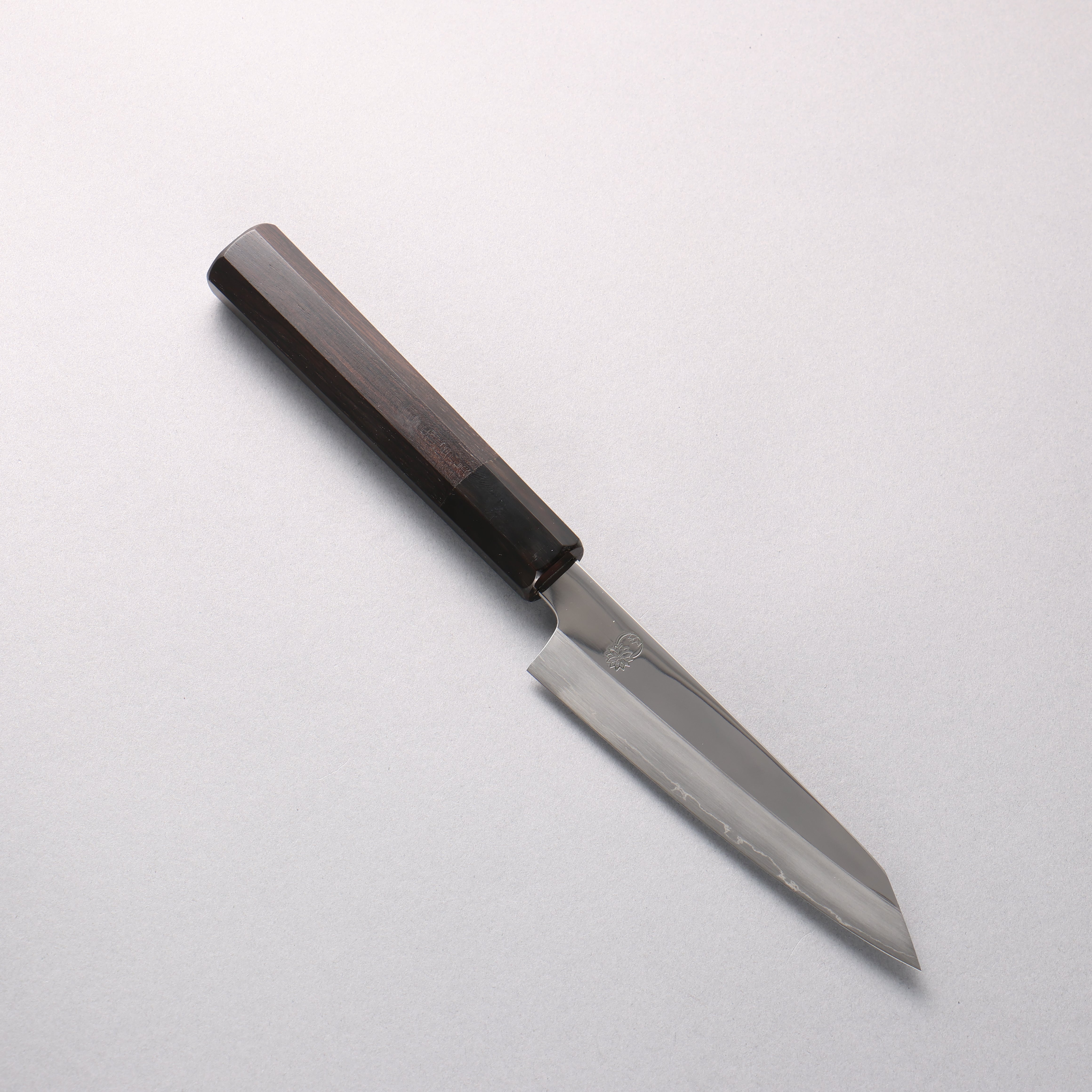 Choyo Silver Steel No.3 Mirrored Finish Petty-Utility 135mm Ebony Wood (ferrule: Black Water Buffalo Horn) Handle - Seisuke Knife