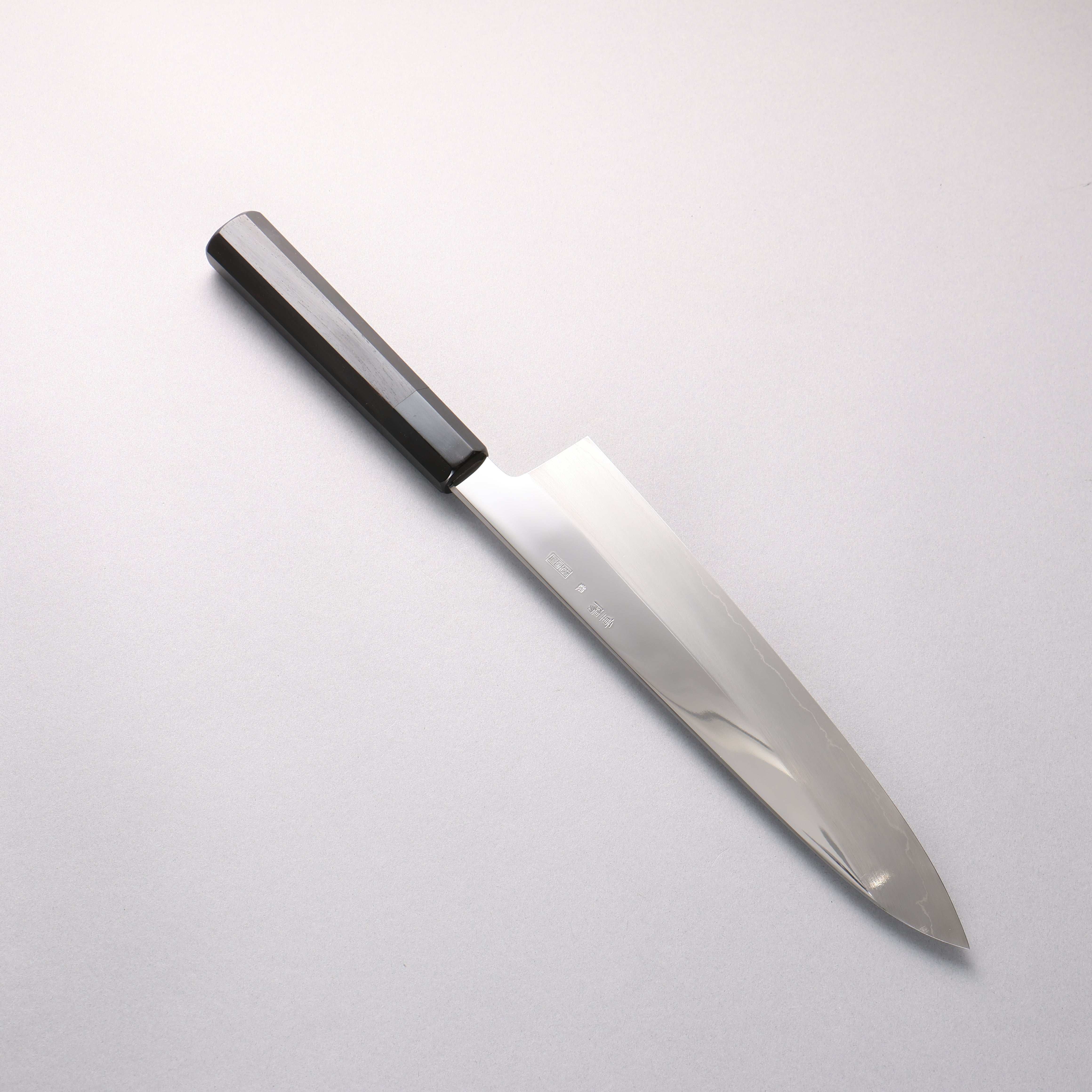 Choyo Silver Steel No.3 Migaki Gyuto 240mm Ebony Wood & Black Water Buffalo Horn Handle - Seisuke Knife