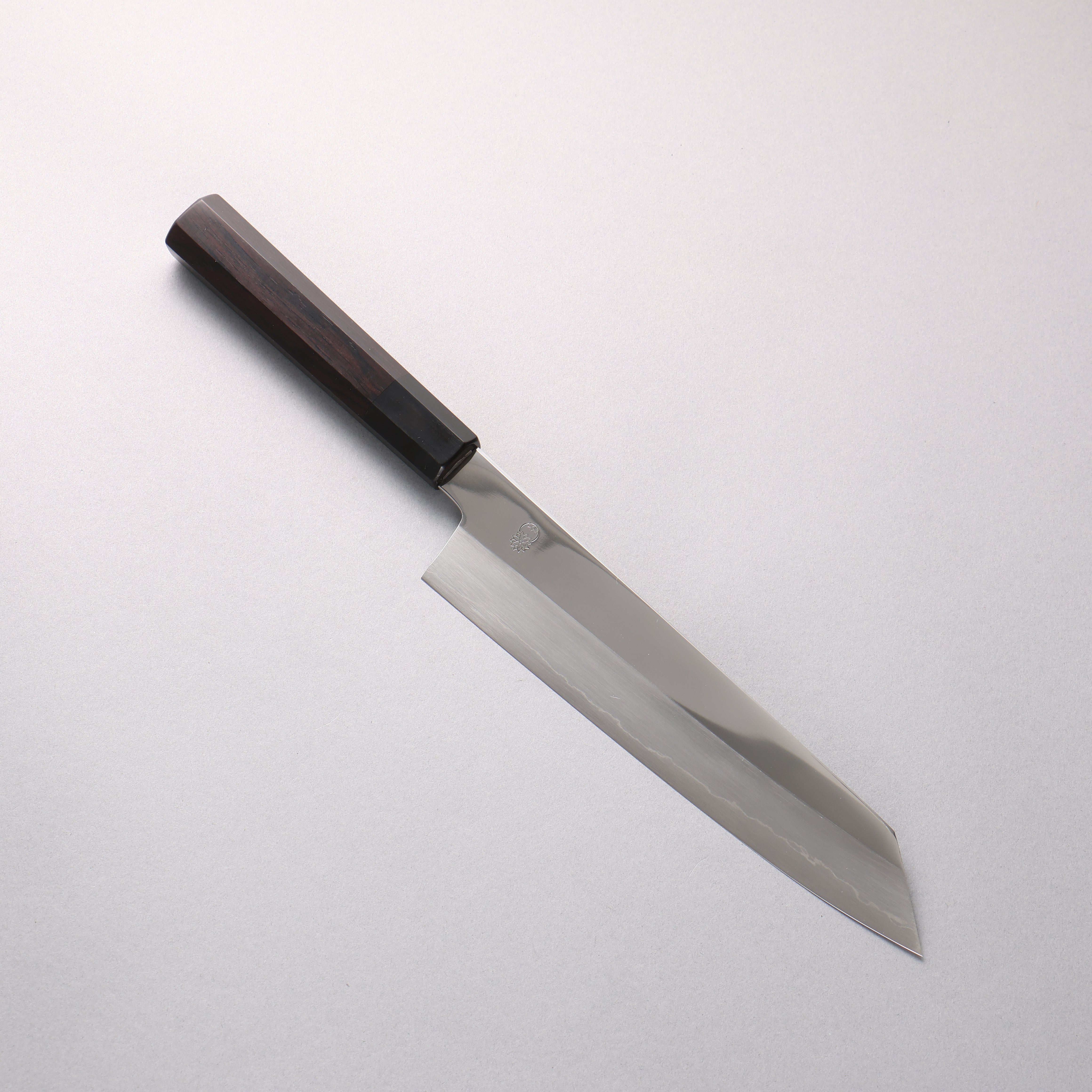 Choyo Silver Steel No.3 Mirrored Finish Kiritsuke Gyuto 210mm Ebony Wood (ferrule: Black Water Buffalo Horn) Handle - Seisuke Knife