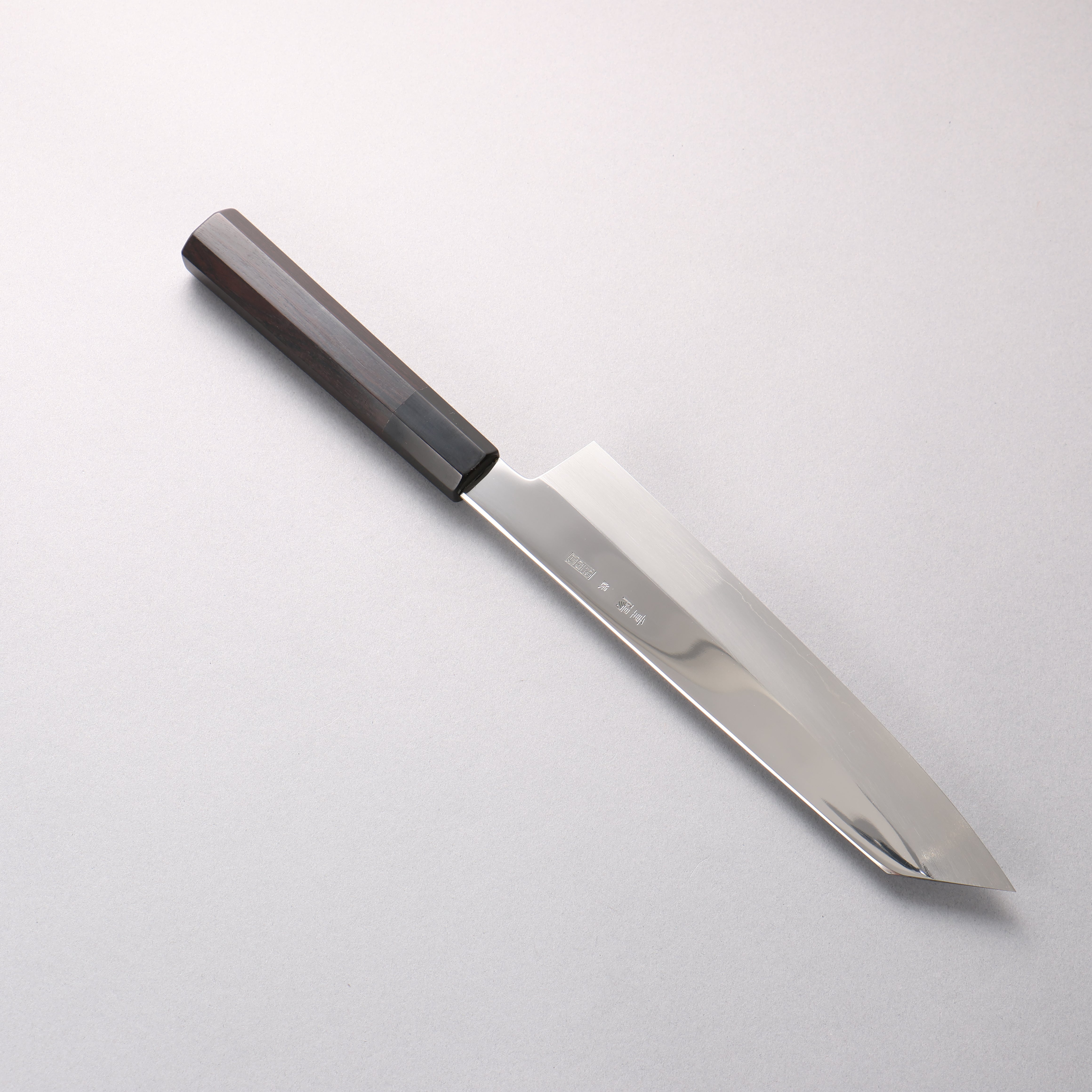 Choyo Silver Steel No.3 Migaki Kiritsuke Gyuto 210mm Ebony Wood & Black Water Buffalo Horn Handle - Seisuke Knife