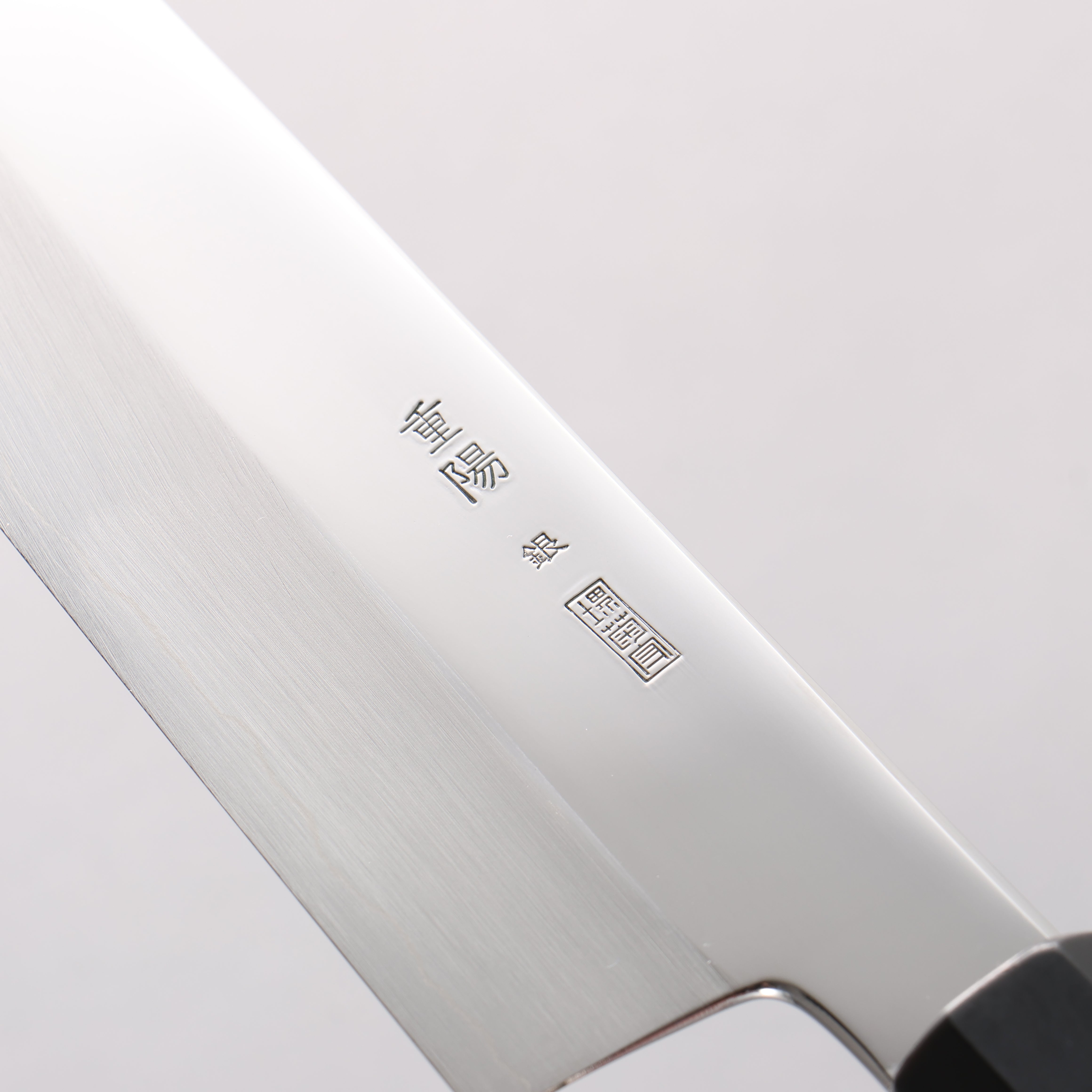 Choyo Silver Steel No.3 Migaki Kiritsuke Gyuto 210mm Ebony Wood & Black Water Buffalo Horn Handle - Seisuke Knife