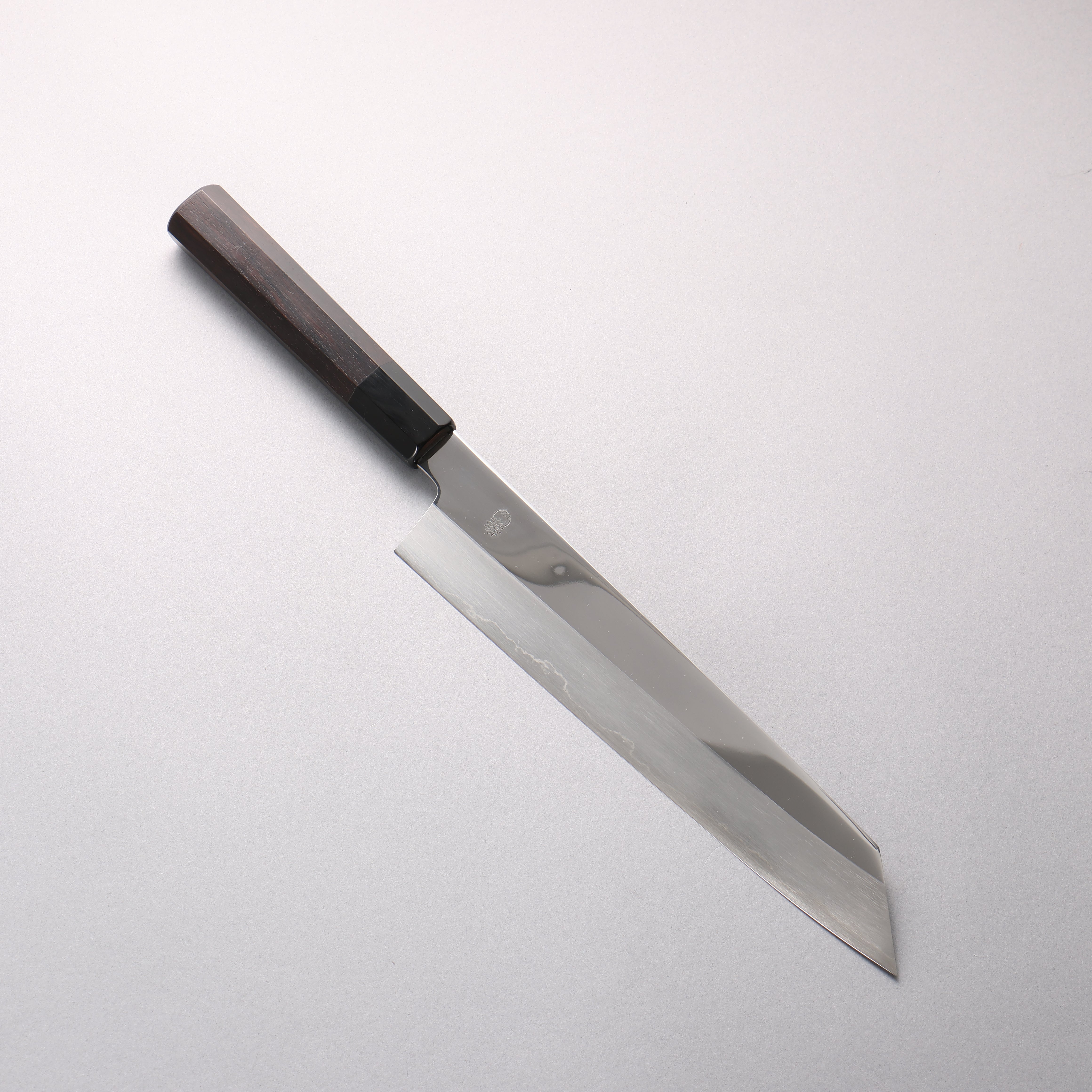 Choyo Silver Steel No.3 Mirrored Finish Kiritsuke Gyuto 240mm Ebony Wood (ferrule: Black Water Buffalo Horn) Handle - Seisuke Knife