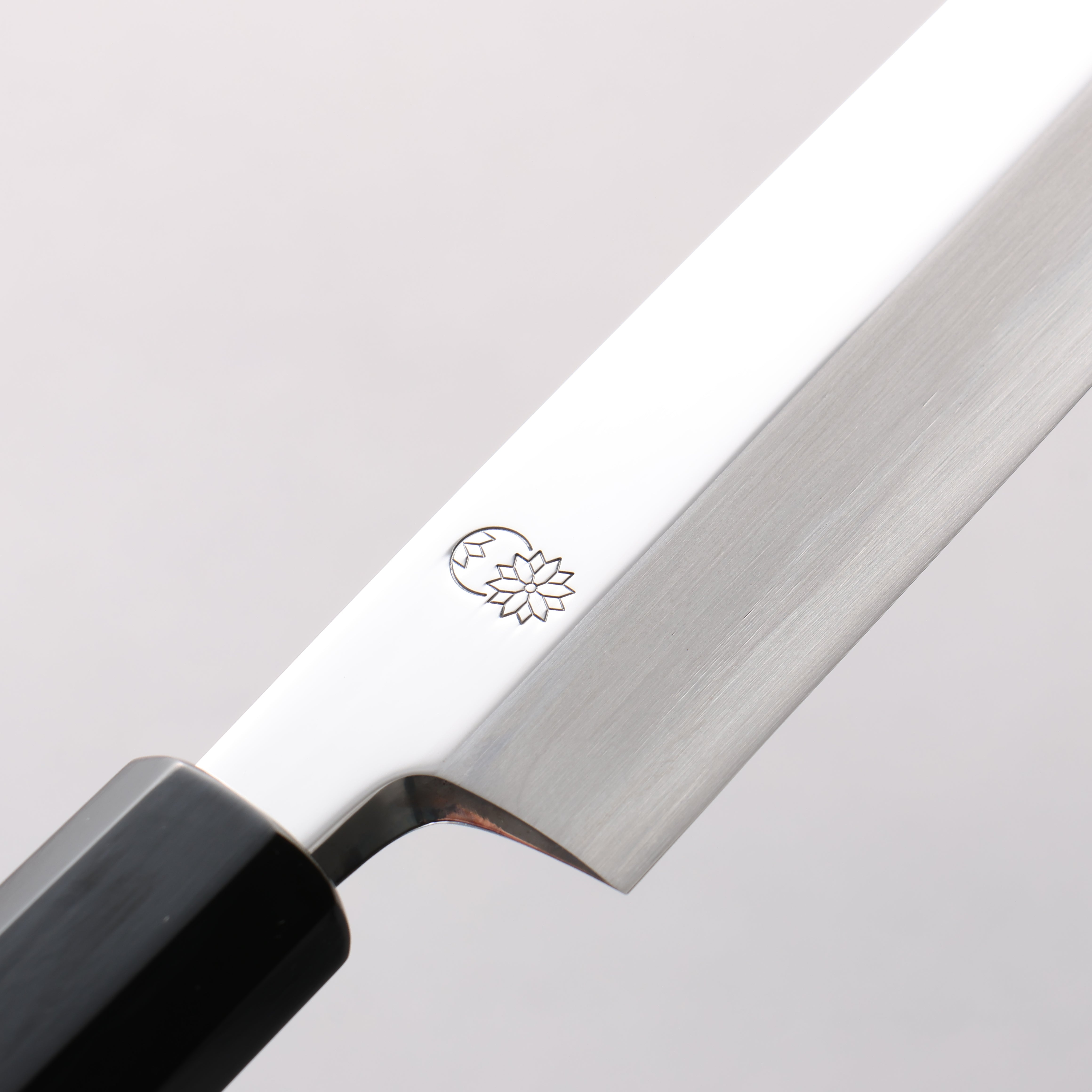 Choyo White Steel Migaki Yanagiba 270mm Ebony Wood & Black Water Buffalo Horn Handle - Seisuke Knife