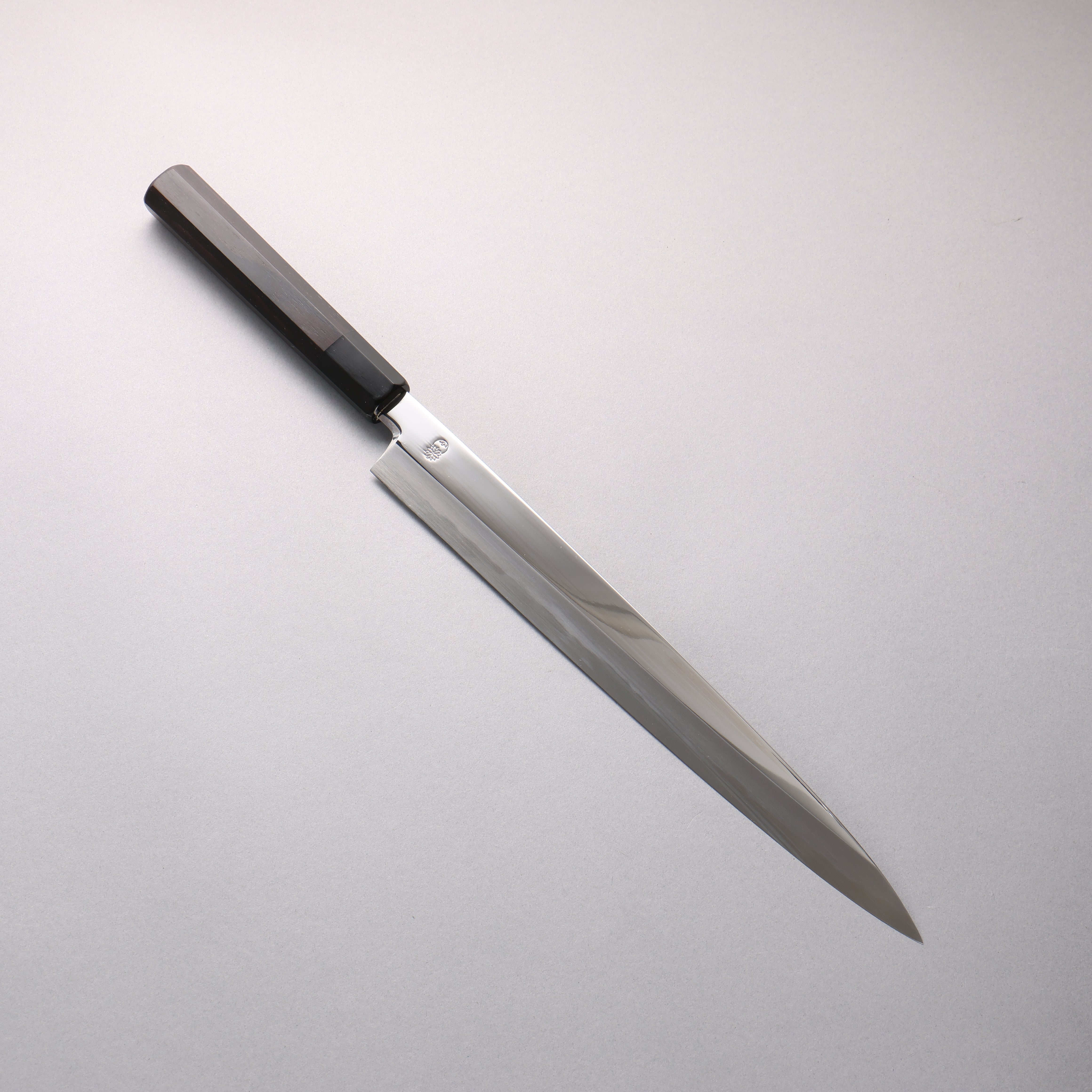 Choyo Blue Steel No.1 Mirrored Finish Yanagiba 300mm Ebony Wood (ferrule: Black Water Buffalo Horn) Handle - Seisuke Knife