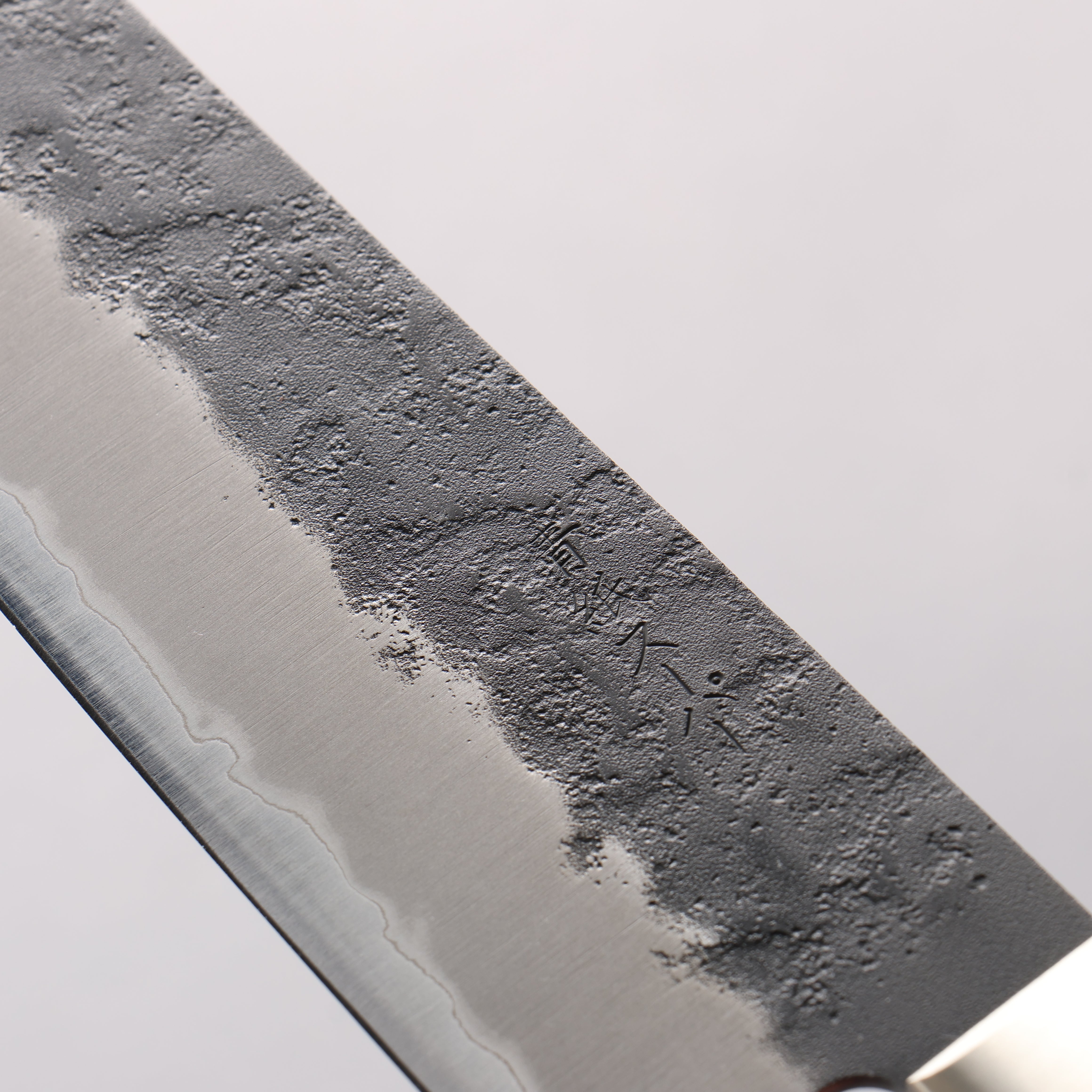 Seisuke Kuronashi Blue Super Nashiji Kurouchi Gyuto 210mm Red Pakka wood Handle - Seisuke Knife