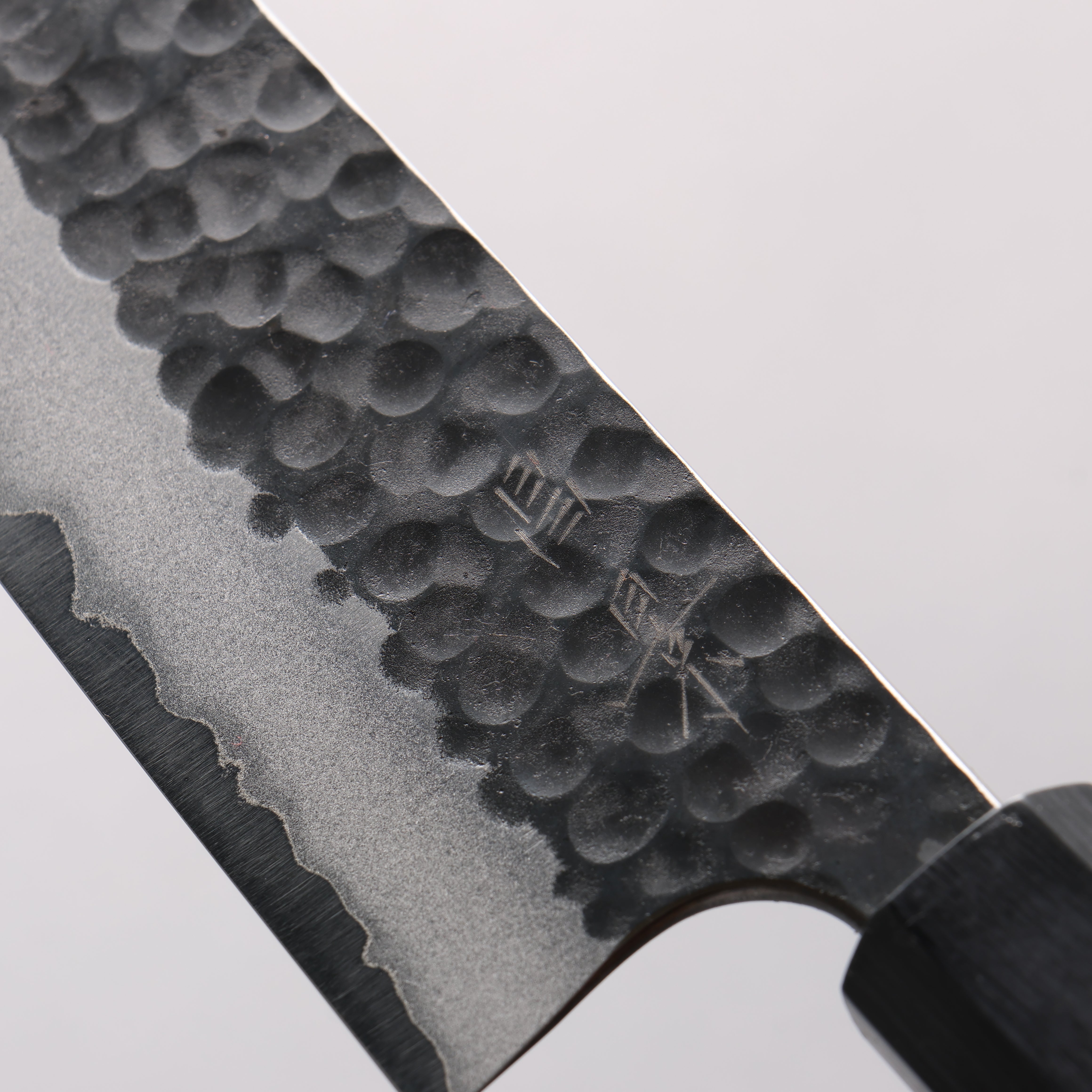 Masakage Koishi Blue Super Black Finished Santoku 165mm American Cherry Handle - Seisuke Knife