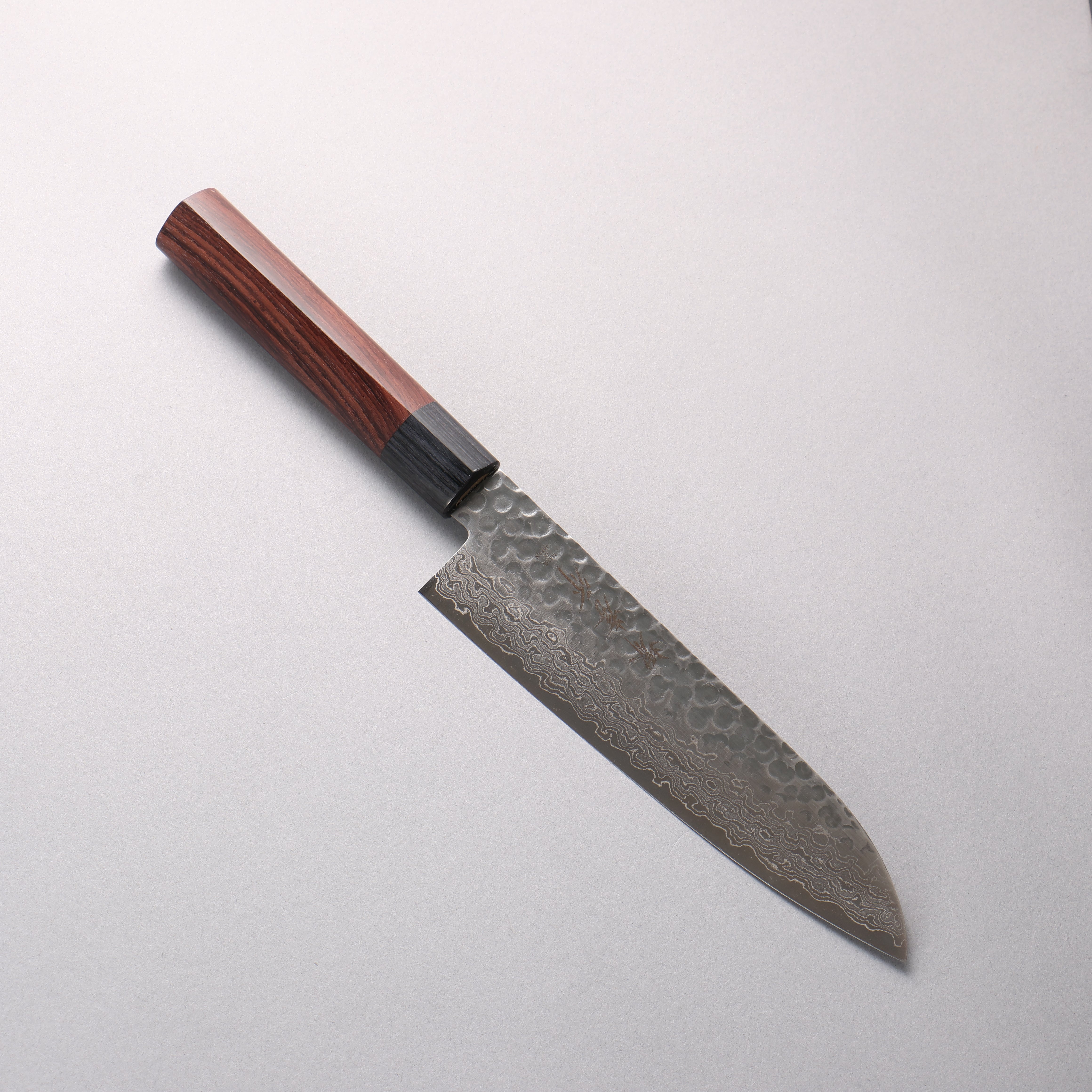 Sakai Takayuki 45 Layer Damascus Japanese Chef's Santoku Knife 180mm with Shitan Handle - Seisuke Knife