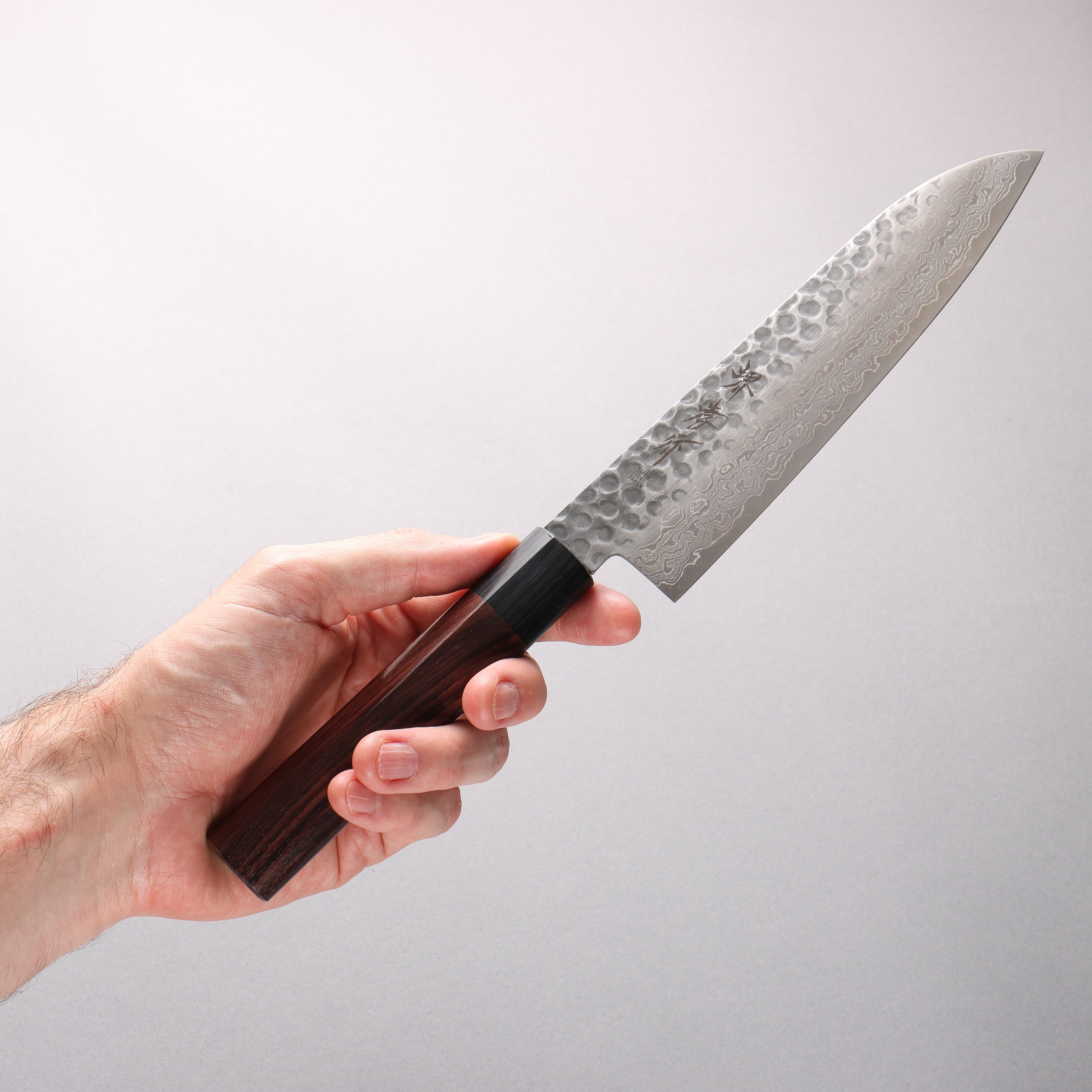 Sakai Takayuki 45 Layer Damascus Japanese Chef's Santoku Knife 180mm with Shitan Handle - Seisuke Knife