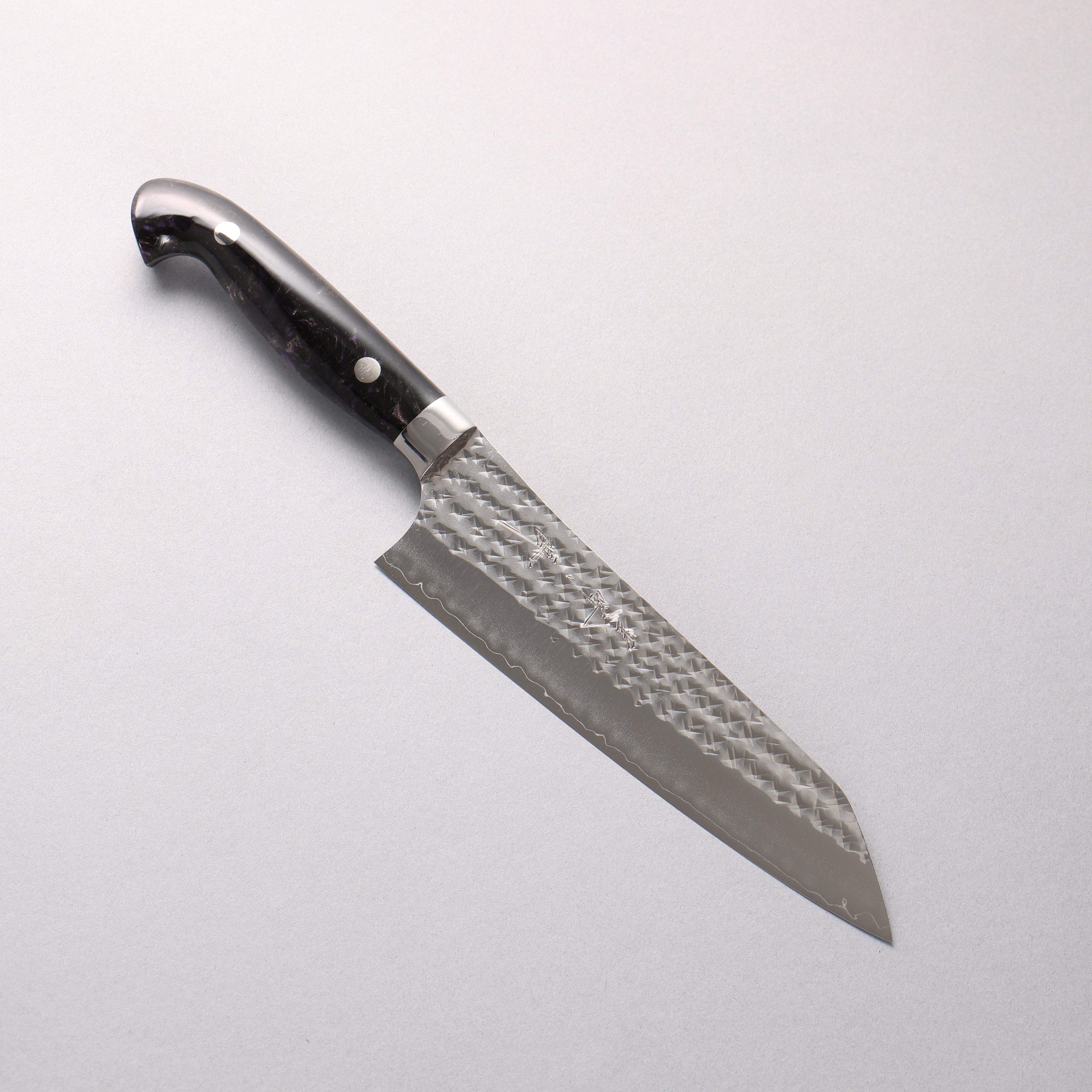 Yu Kurosaki Senko Ei SG2 Hammered Bunka 170mm Black Purple Acrylic Handle