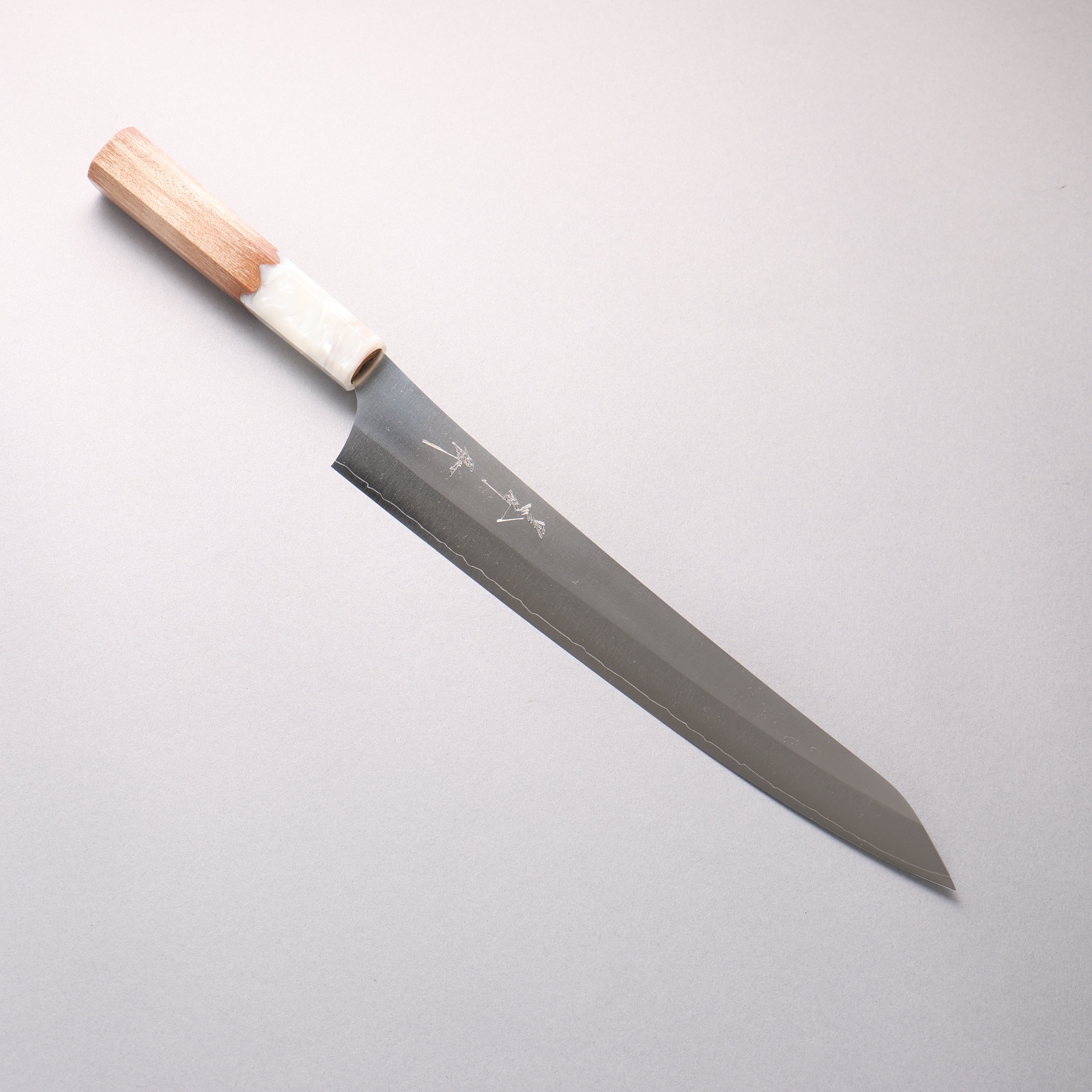 Yu Kurosaki New Gekko VG-XEOS Sujihiki 270mm Resin coated Birch (Ferrule: White resin) Handle - Seisuke Knife