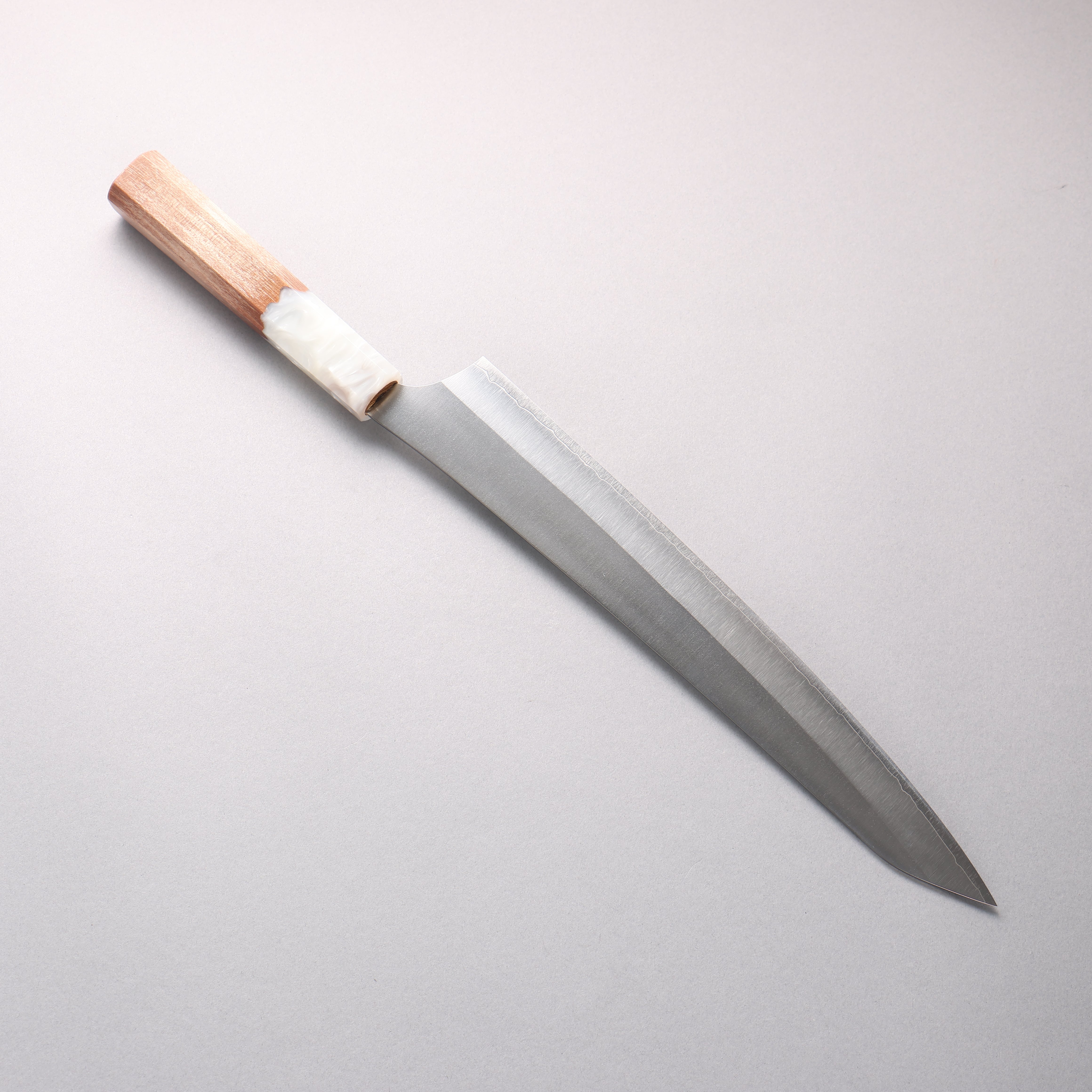 Yu Kurosaki New Gekko VG-XEOS Sujihiki 270mm Resin coated Birch (Ferrule: White resin) Handle - Seisuke Knife