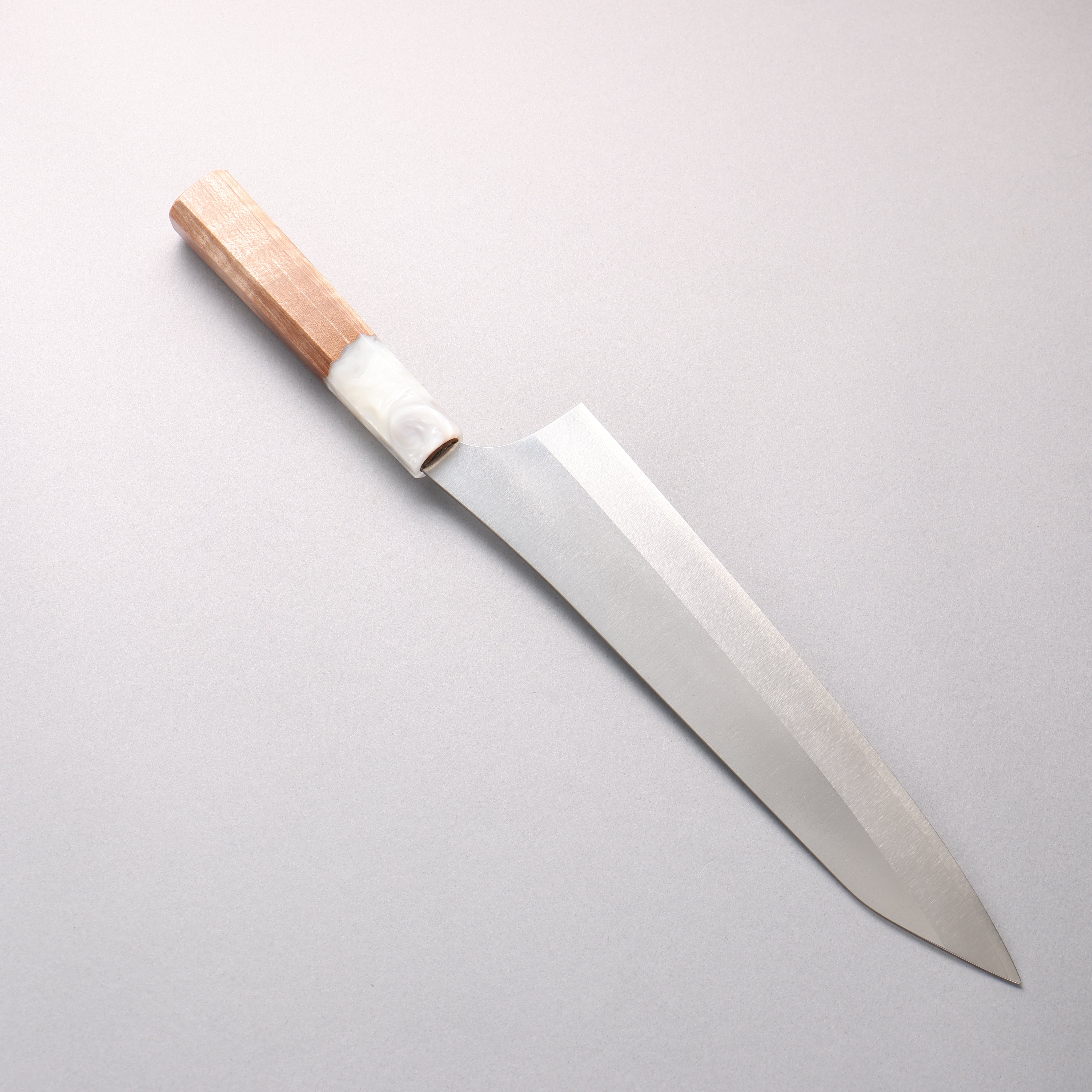 Yu Kurosaki New Gekko VG-XEOS Gyuto 240mm Resin Coated Birch & White Resin Handle - Seisuke Knife
