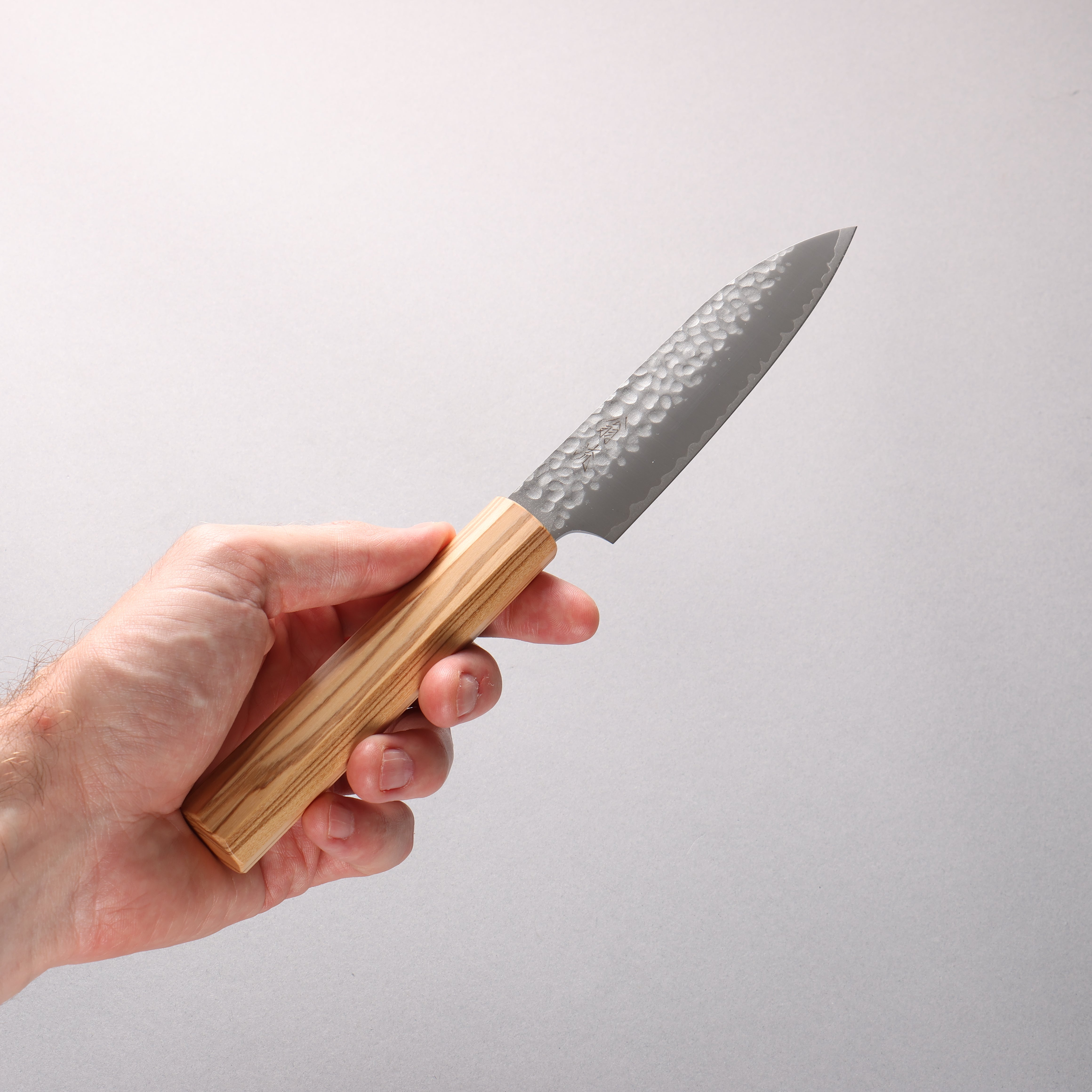 Oul VG10 Hammered Petty-Utility 120mm Olive tree Handle - Seisuke Knife