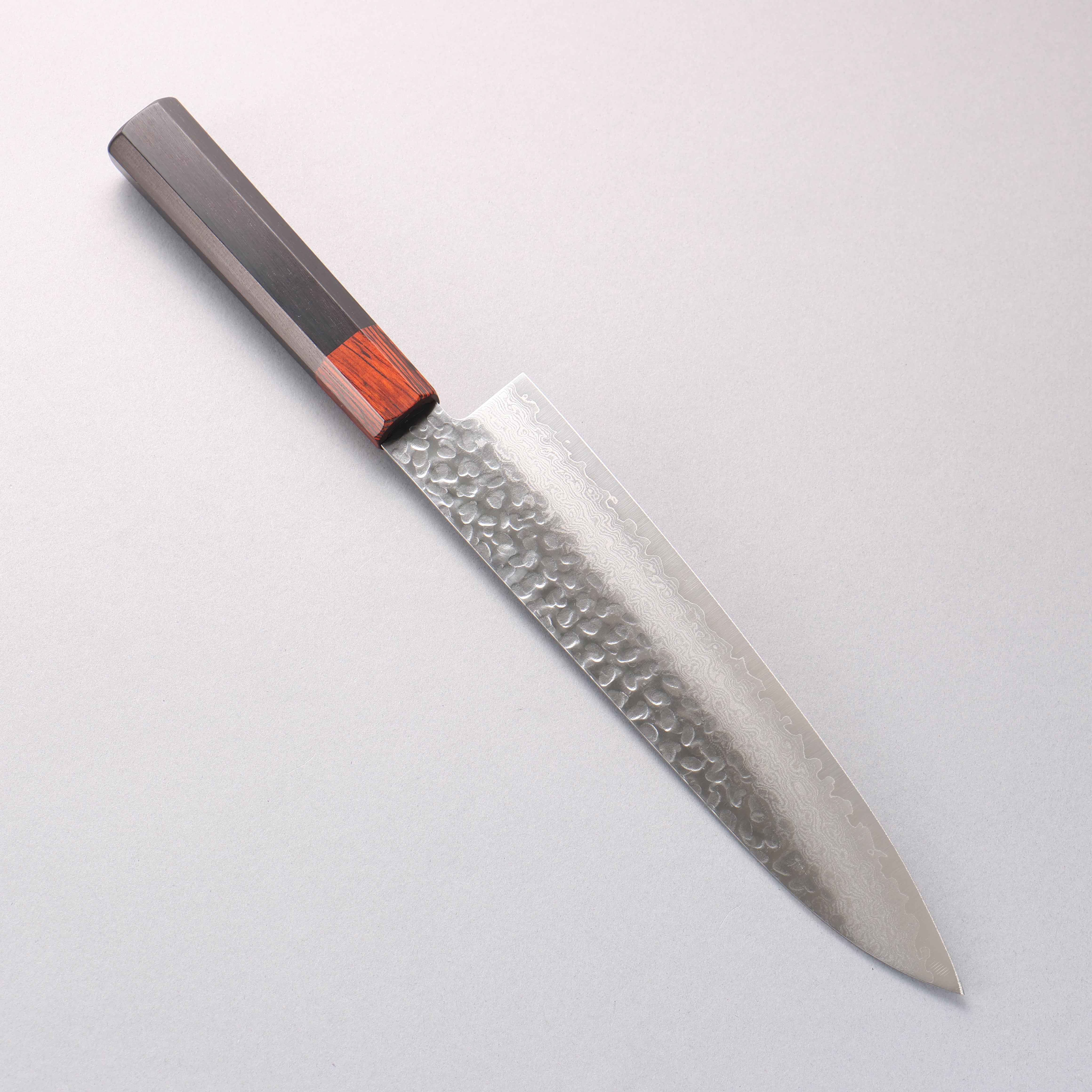 Seisuke VG10 33 Layer Hammered Damascus Gyuto 210mm Black Pakka wood Handle - Seisuke Knife
