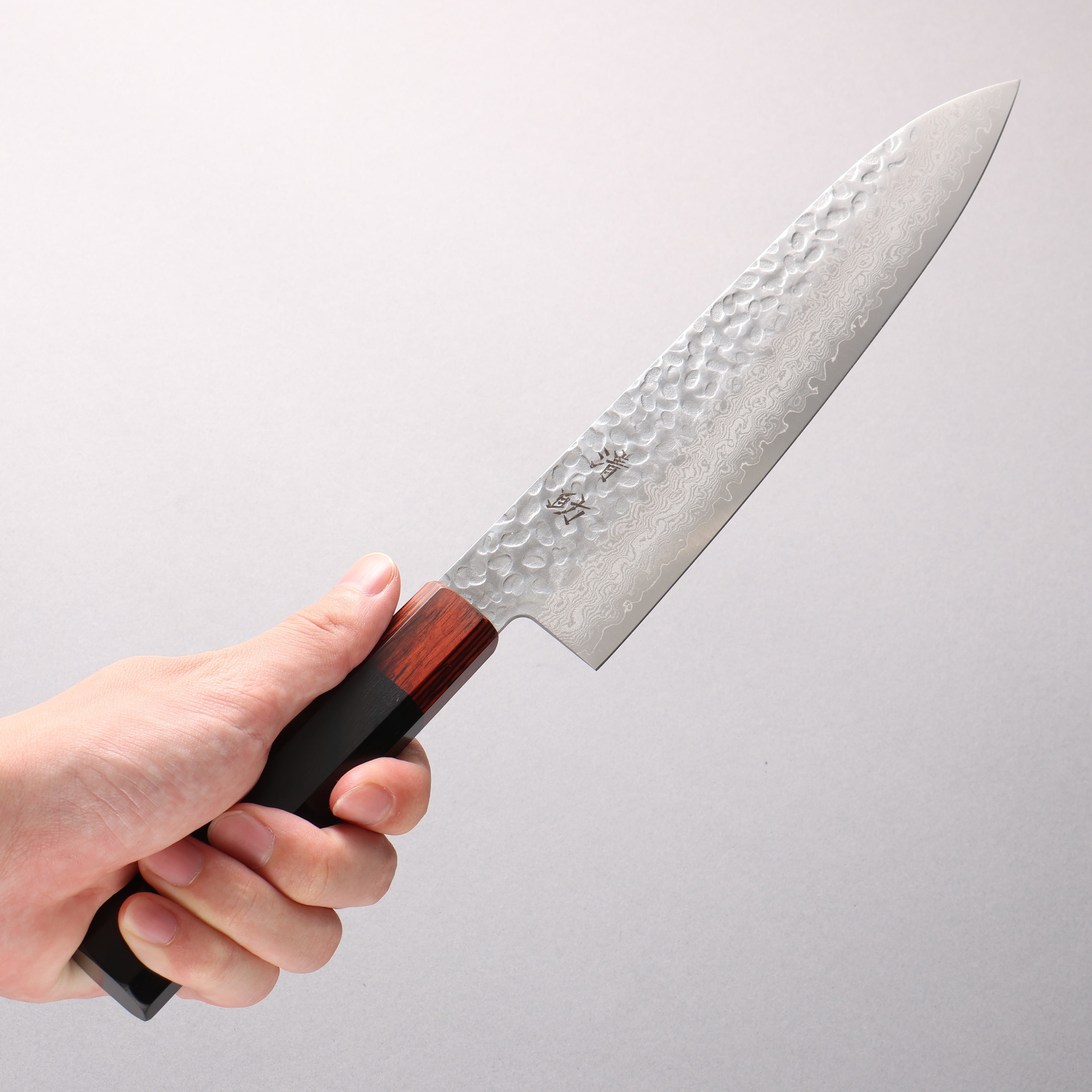 Seisuke VG10 33 Layer Hammered Damascus Gyuto 210mm Black Pakka wood Handle - Seisuke Knife