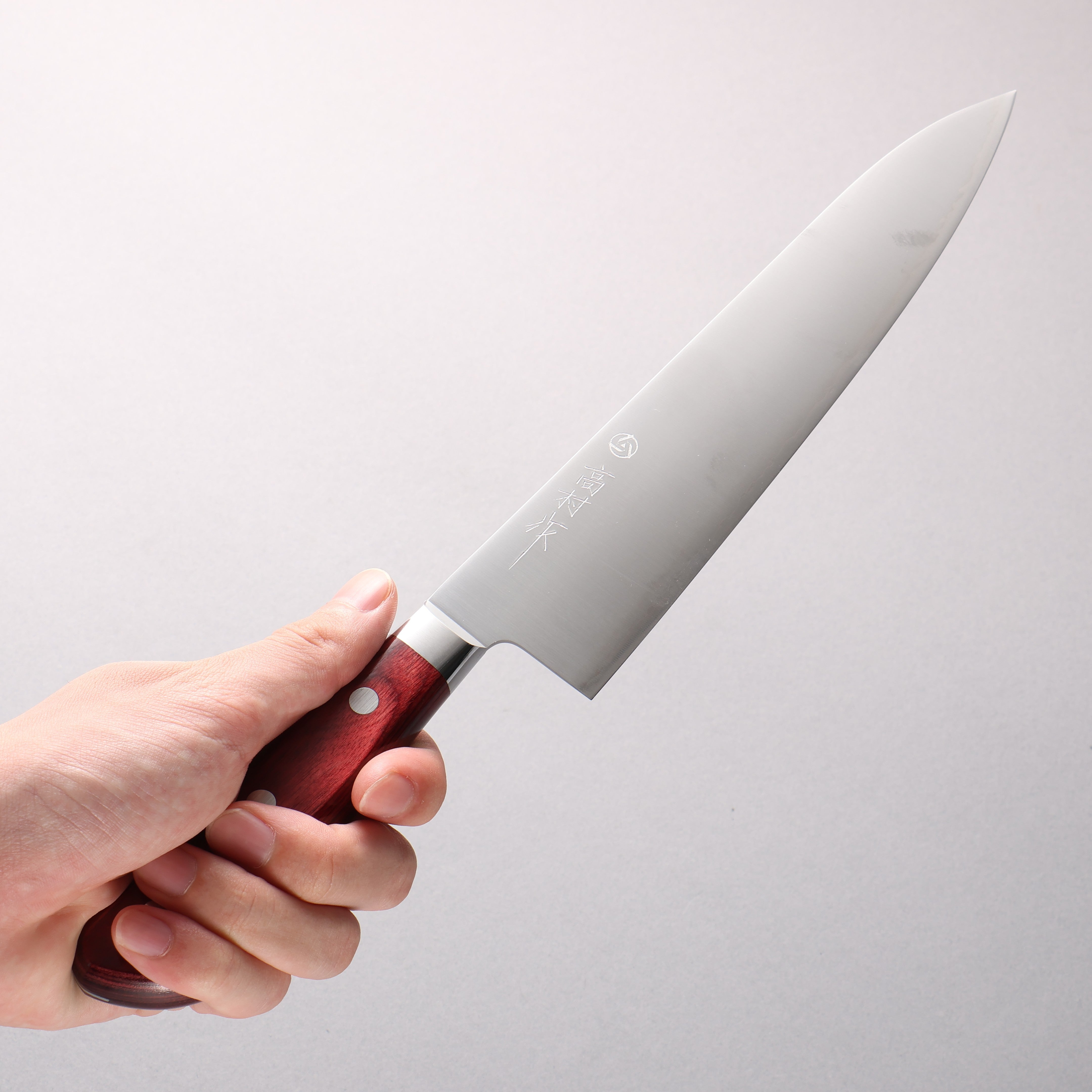 Takamura Knives SG2 Gyuto 210mm with Red Pakkawood Handle - Seisuke Knife