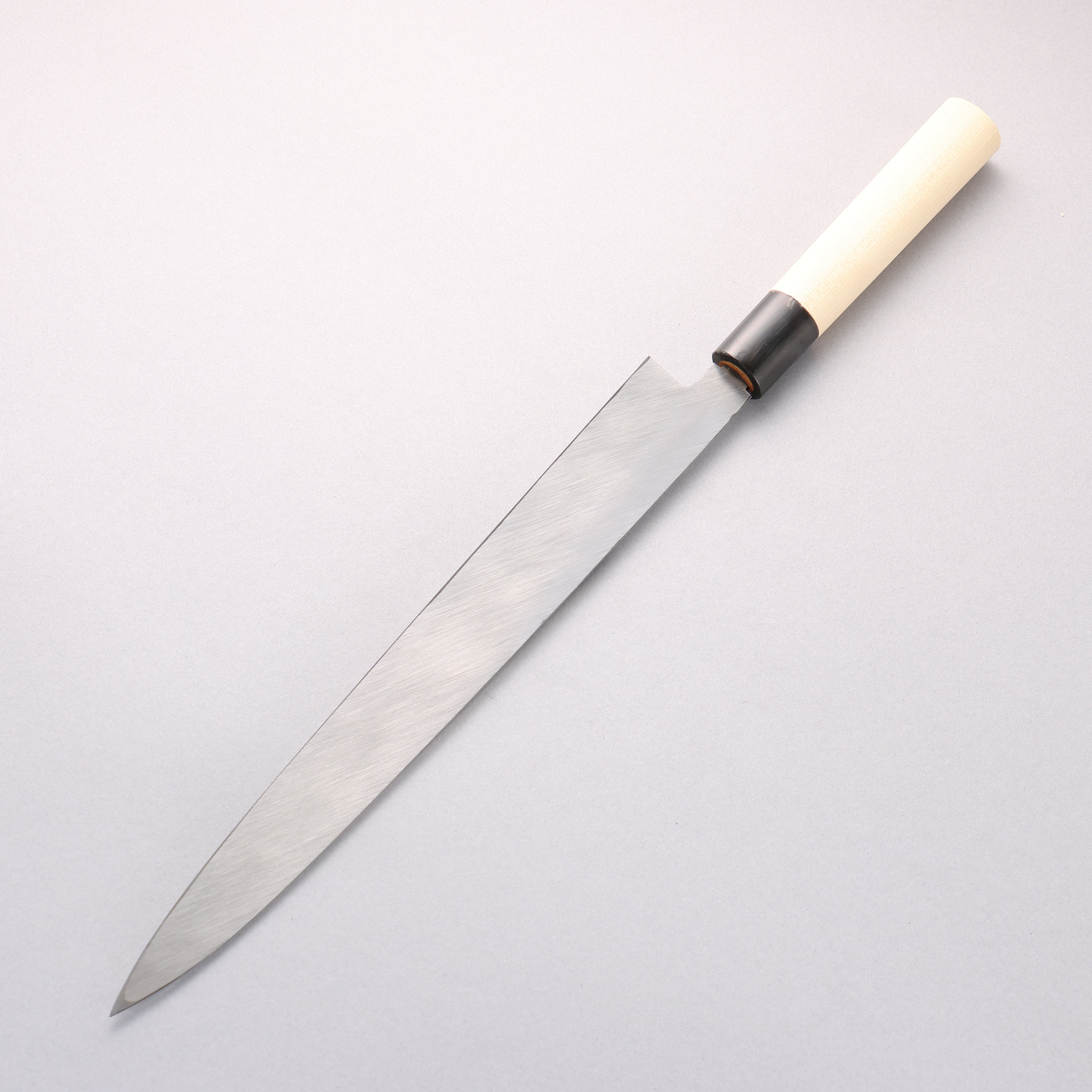 [Left Handed] Sakai Takayuki Kasumitogi White Steel Yanagiba Chef Knife with Water Buffalo Handle - Seisuke Knife