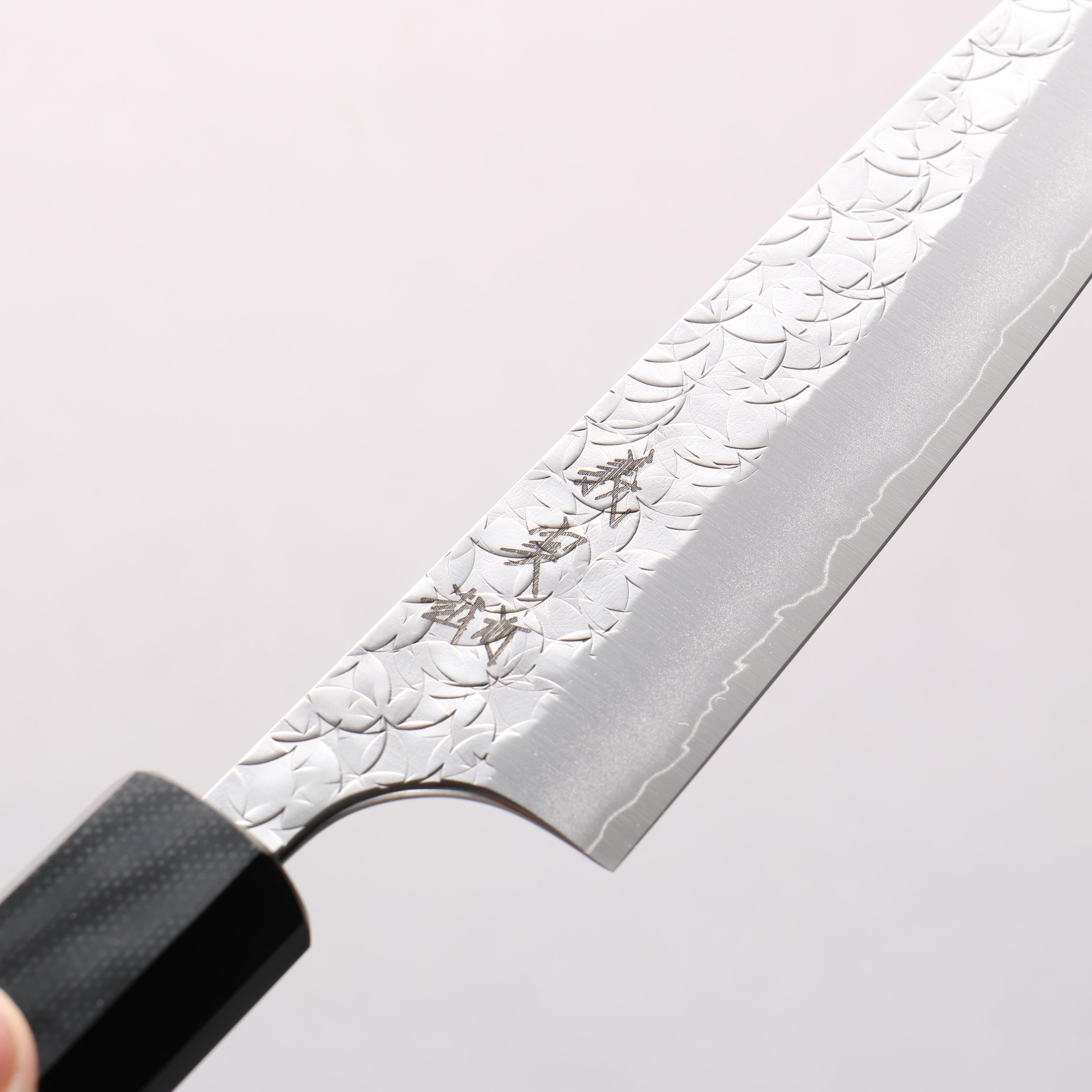 Yoshimi Kato Minamo SG2 Hammered Petty-Utility 120mm Carbon Fiber (ferrule: G10) Handle