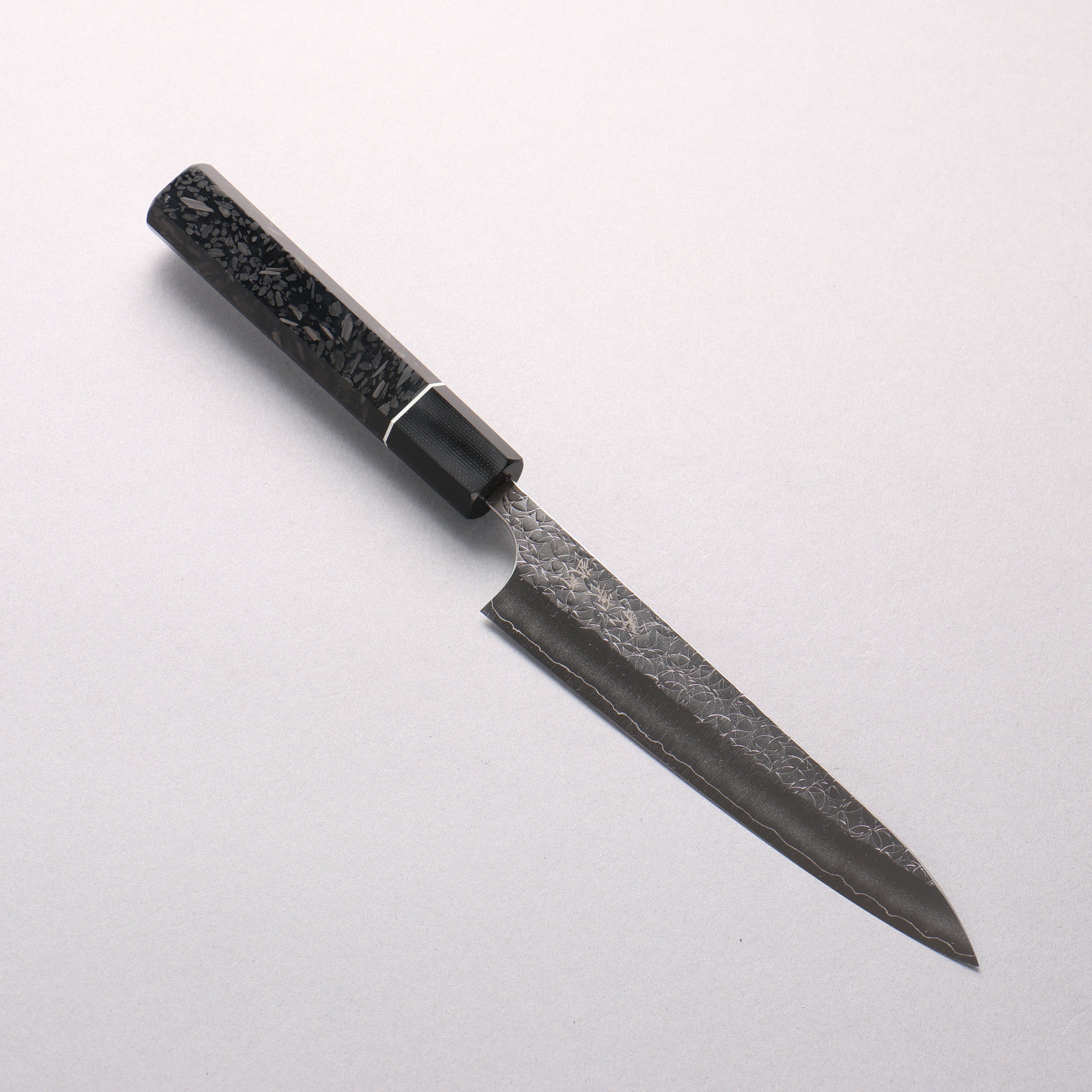 Yoshimi Kato Minamo SG2 Hammered Petty-Utility 120mm Carbon Fiber (ferrule: G10) Handle