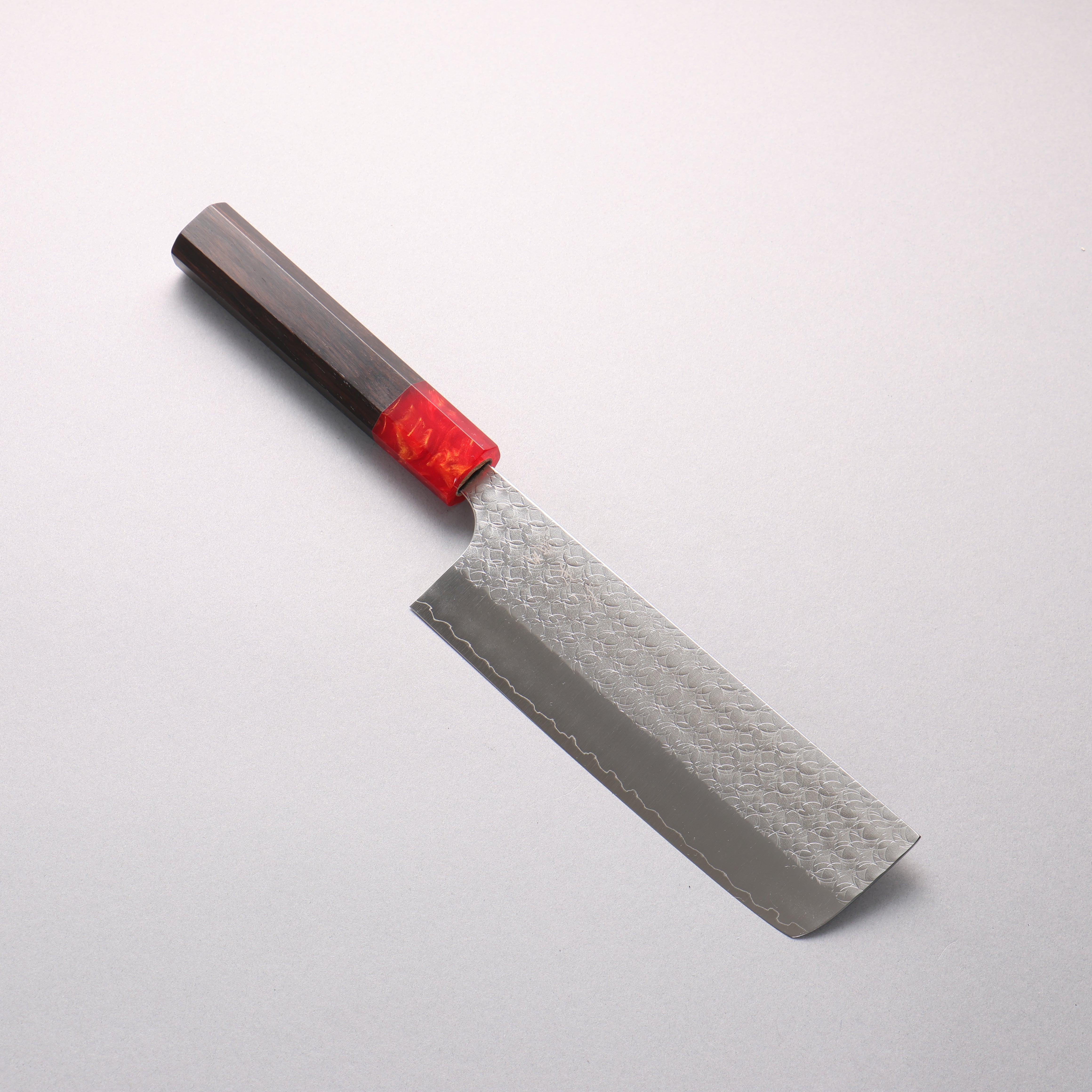 Yoshimi Kato Minamo SG2 Hammered Nakiri 165mm Ebony (ferrule: Red Resin) Handle