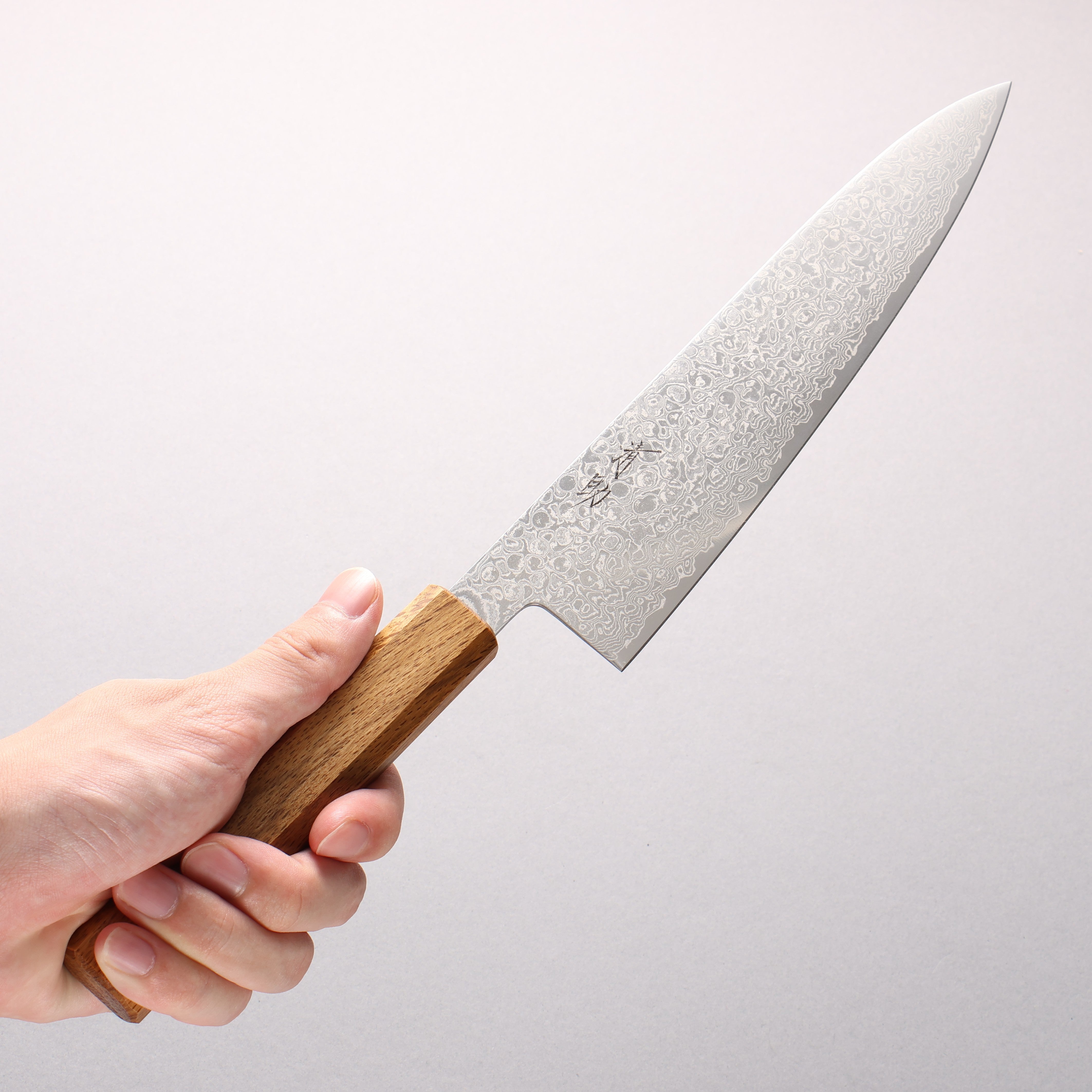 Seisuke ZA-18 Mirrored Finish Damascus Gyuto 210mm Oak Handle - Seisuke Knife