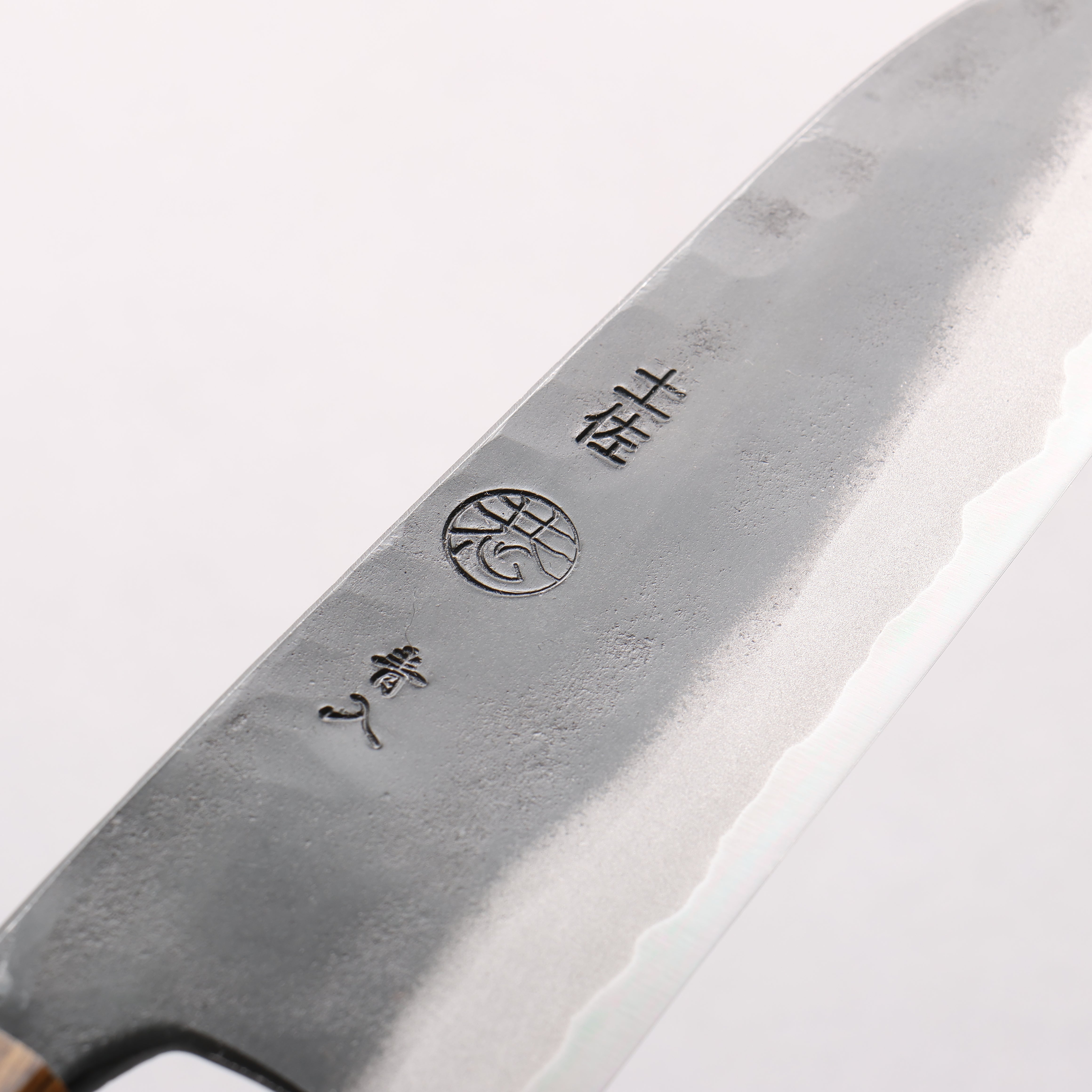 Kyohei Shindo Blue Steel Black Finished Santoku 170mm Live oak Lacquered Handle - Seisuke Knife